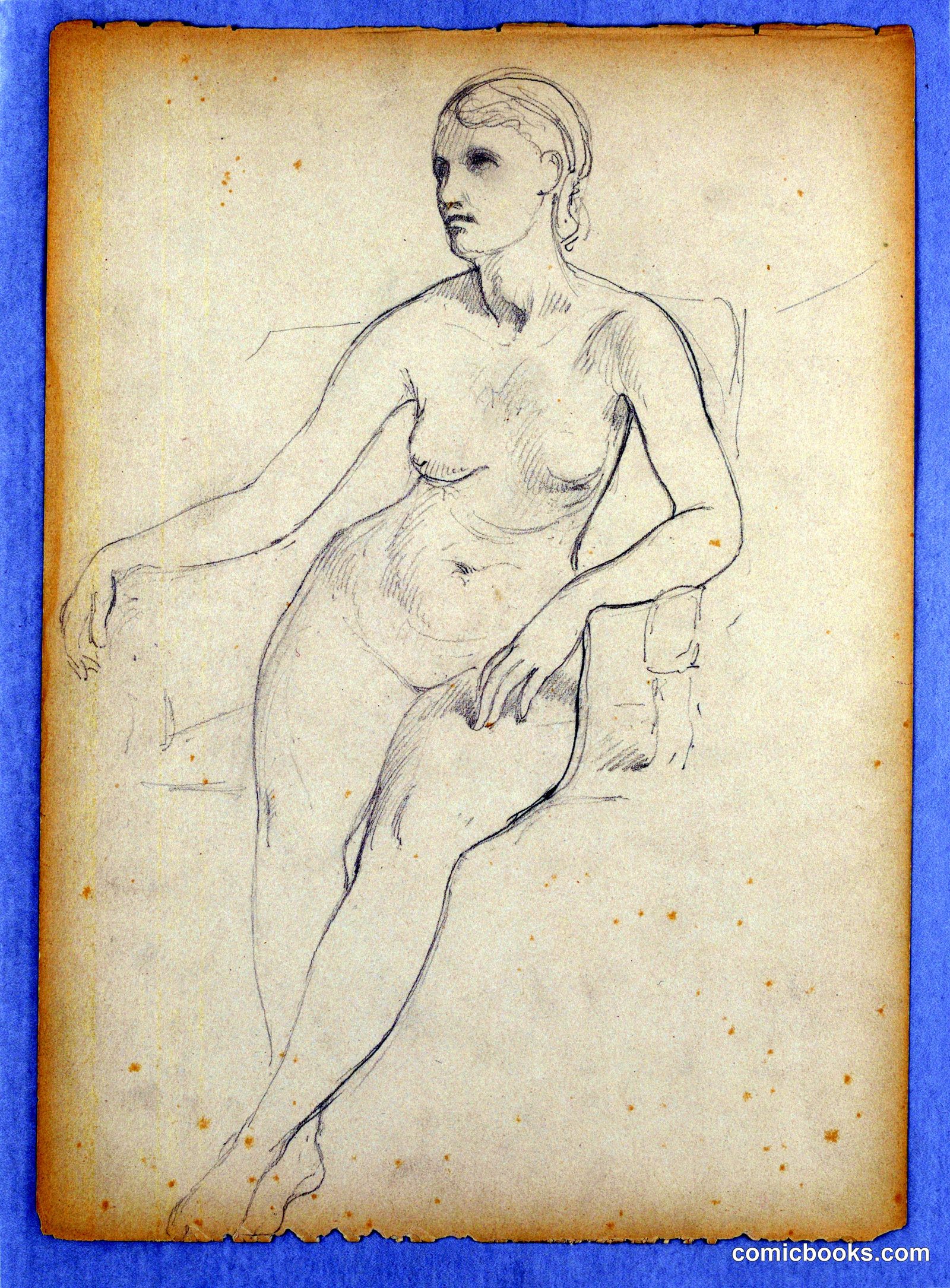 Seated Nude Study for Portrait of Helen Hamersley by Daniel Huntington, American, 1816–1906