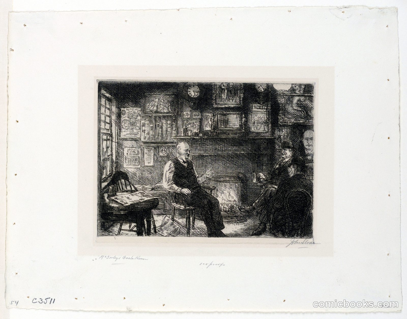 McSorley's Back Room by John French Sloan, American, 1871 – 1951