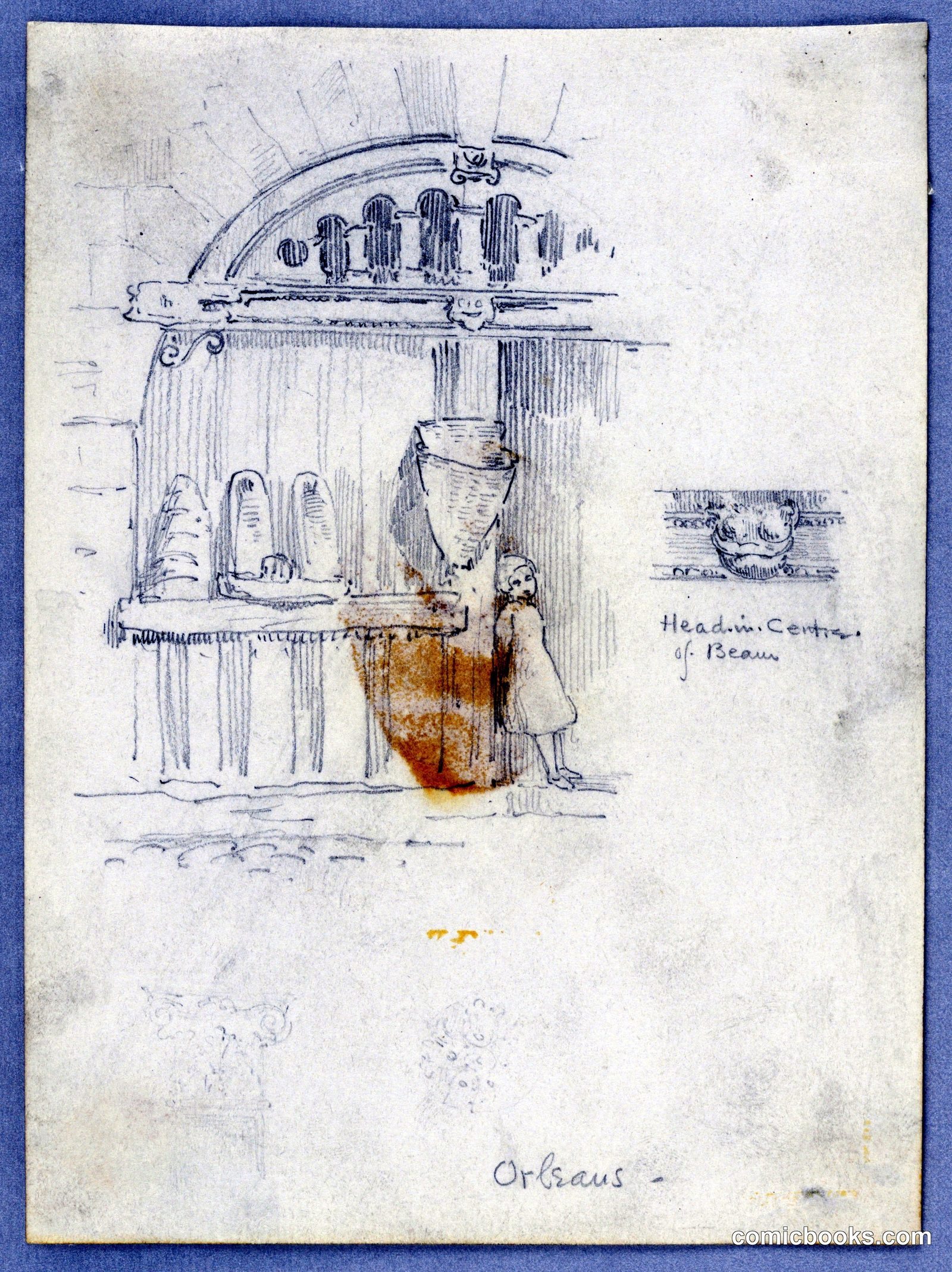 Architectural Sketch: Doorway in Orléans by Arnold William Brunner, American, 1857–1925