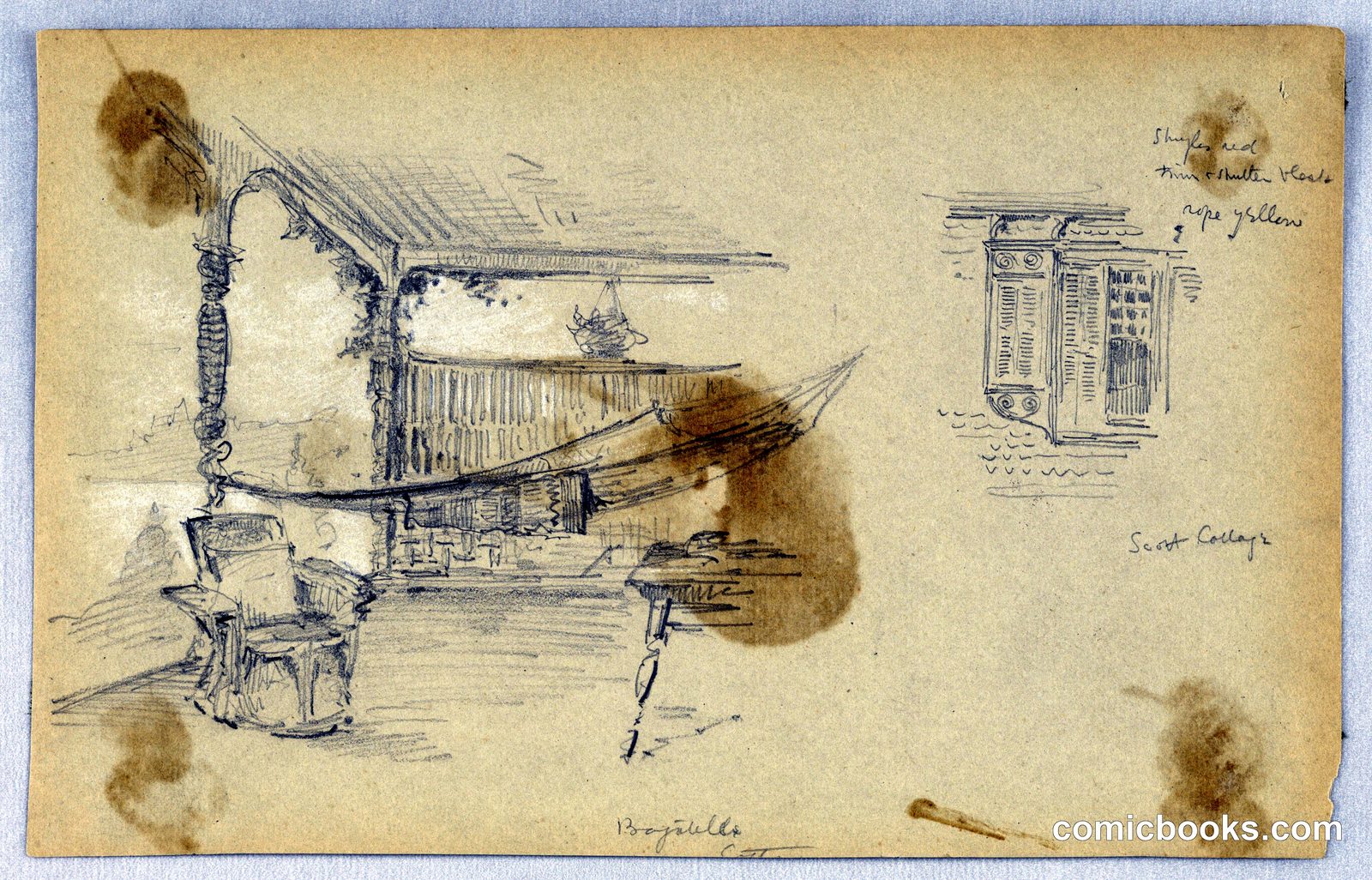 Two Sketches, Scott Cottage by Arnold William Brunner, American, 1857–1925