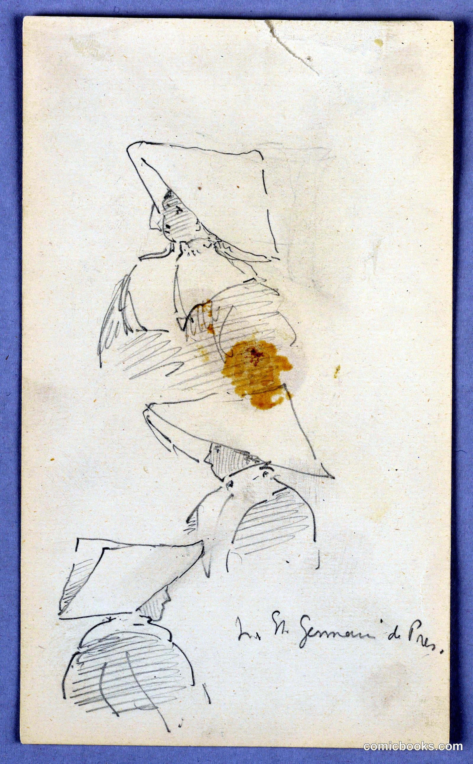 Three Sketches of a Nun Wearing a Hat by Arnold William Brunner, American, 1857–1925