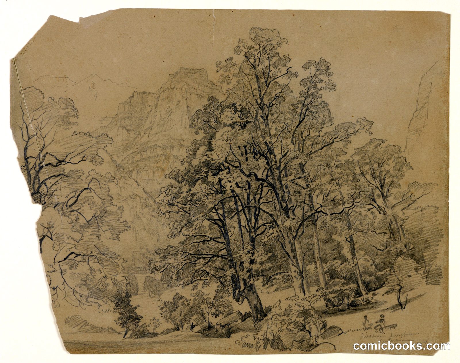 Landscape, Silberhorn, Lauterbrunnen, Switzerland by William Trost Richards, American, 1833–1905