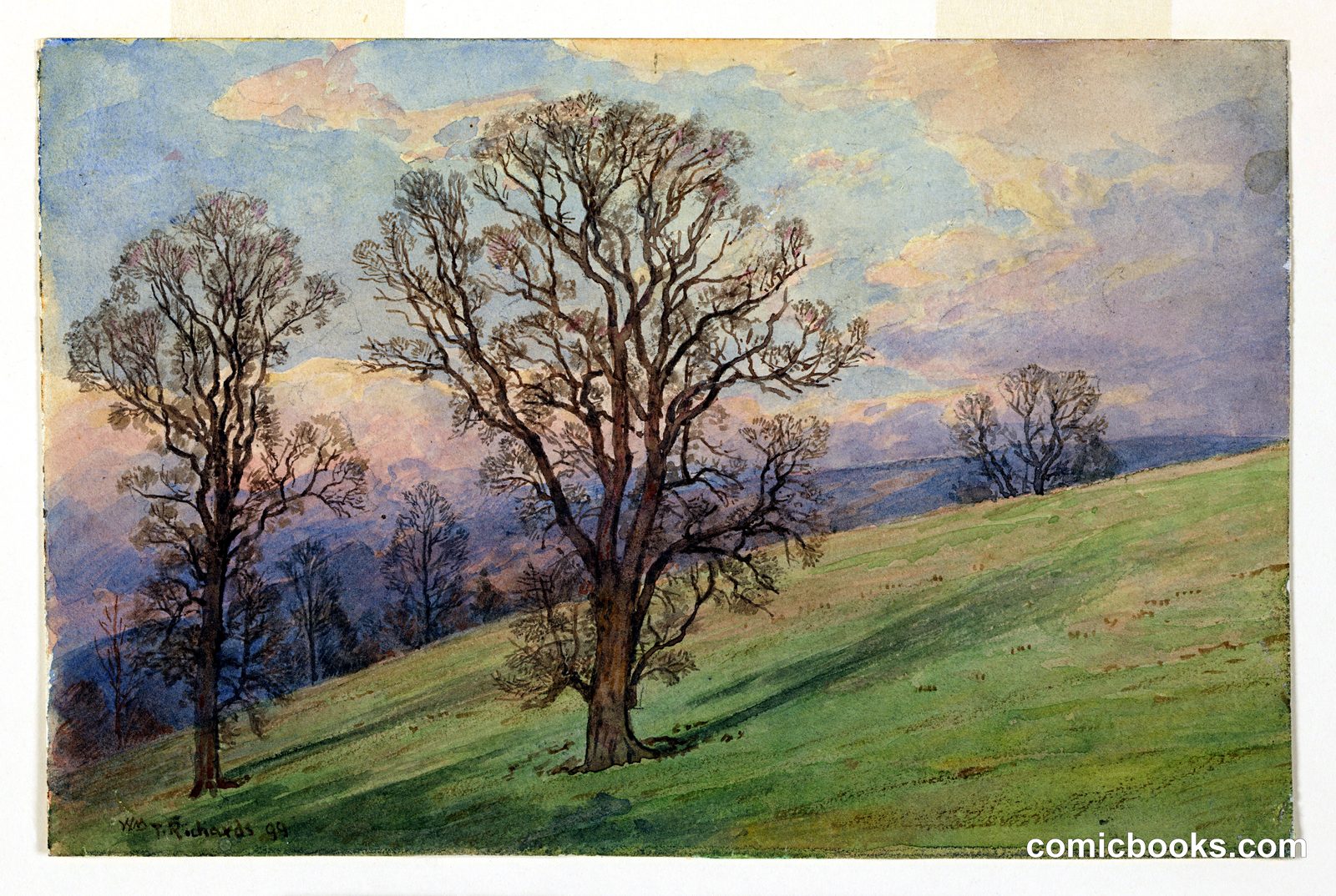 Study of Landscape, Chester County, PA by William Trost Richards, American, 1833–1905