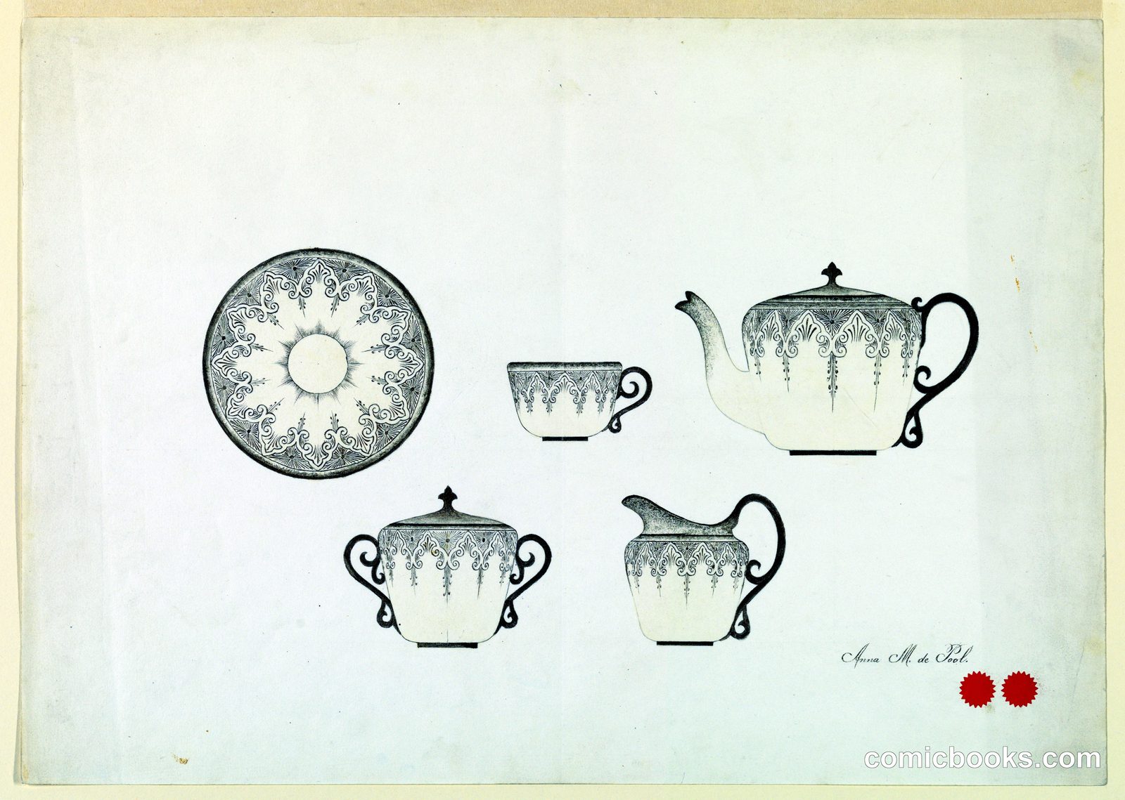 Design for China Decoration by Anna M. de Pool
