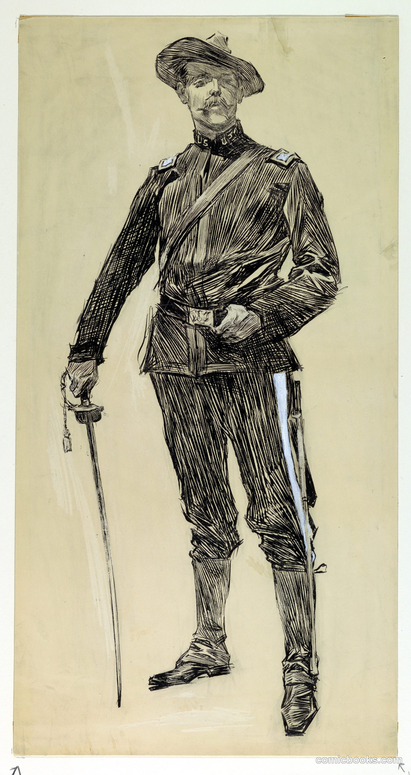 American Officer (Spanish American War) by Howard Chandler Christy