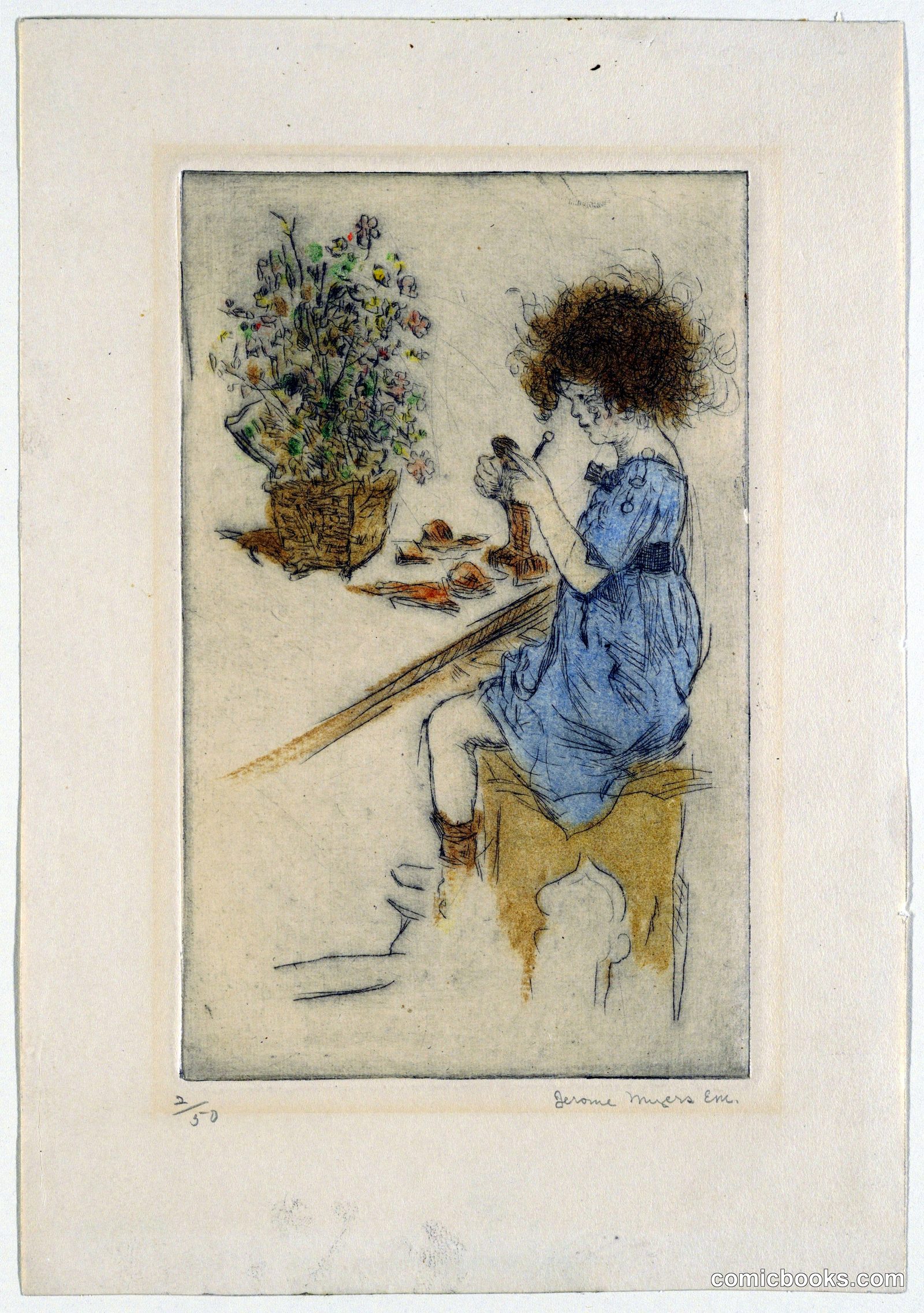 Virginia Modeling by Jerome Myers, American, 1867–1940