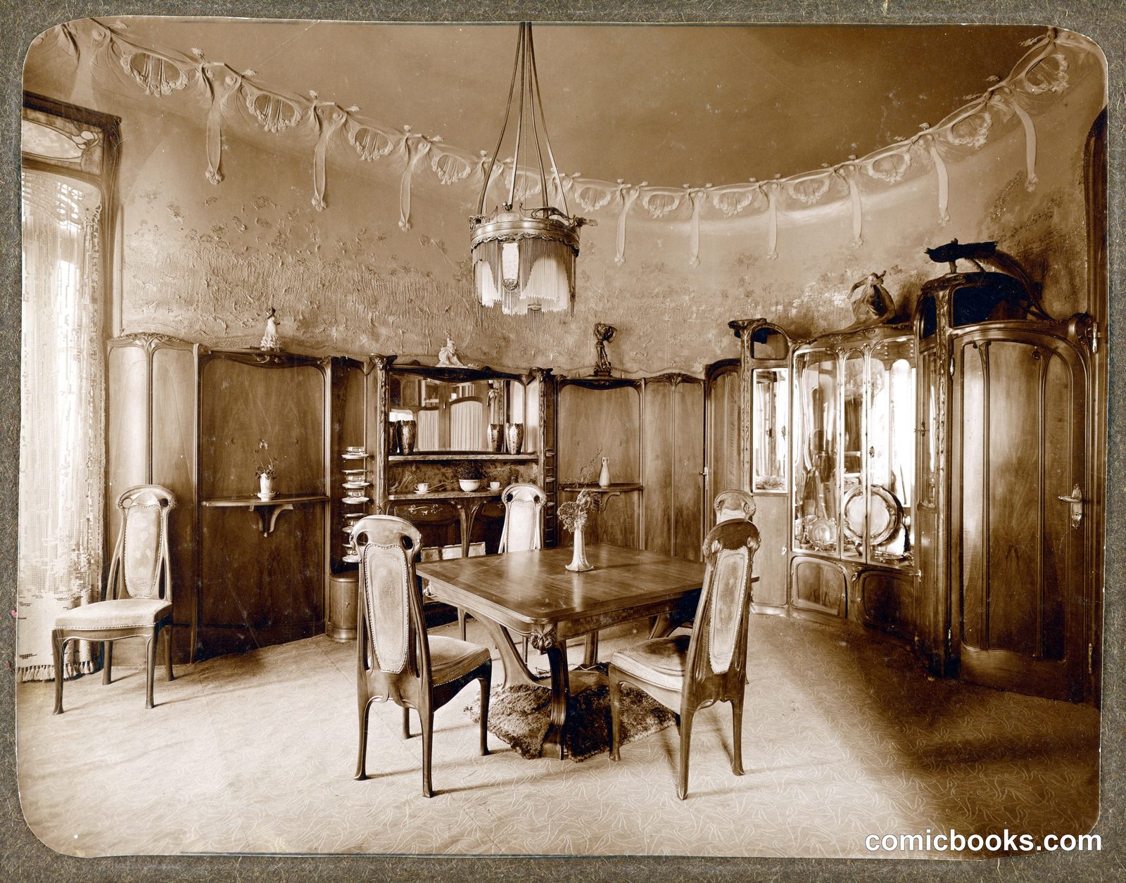 Dining Room, Hôtel Guimard, Rue Mozart, Paris by Hector Guimard, French, 1867–1942