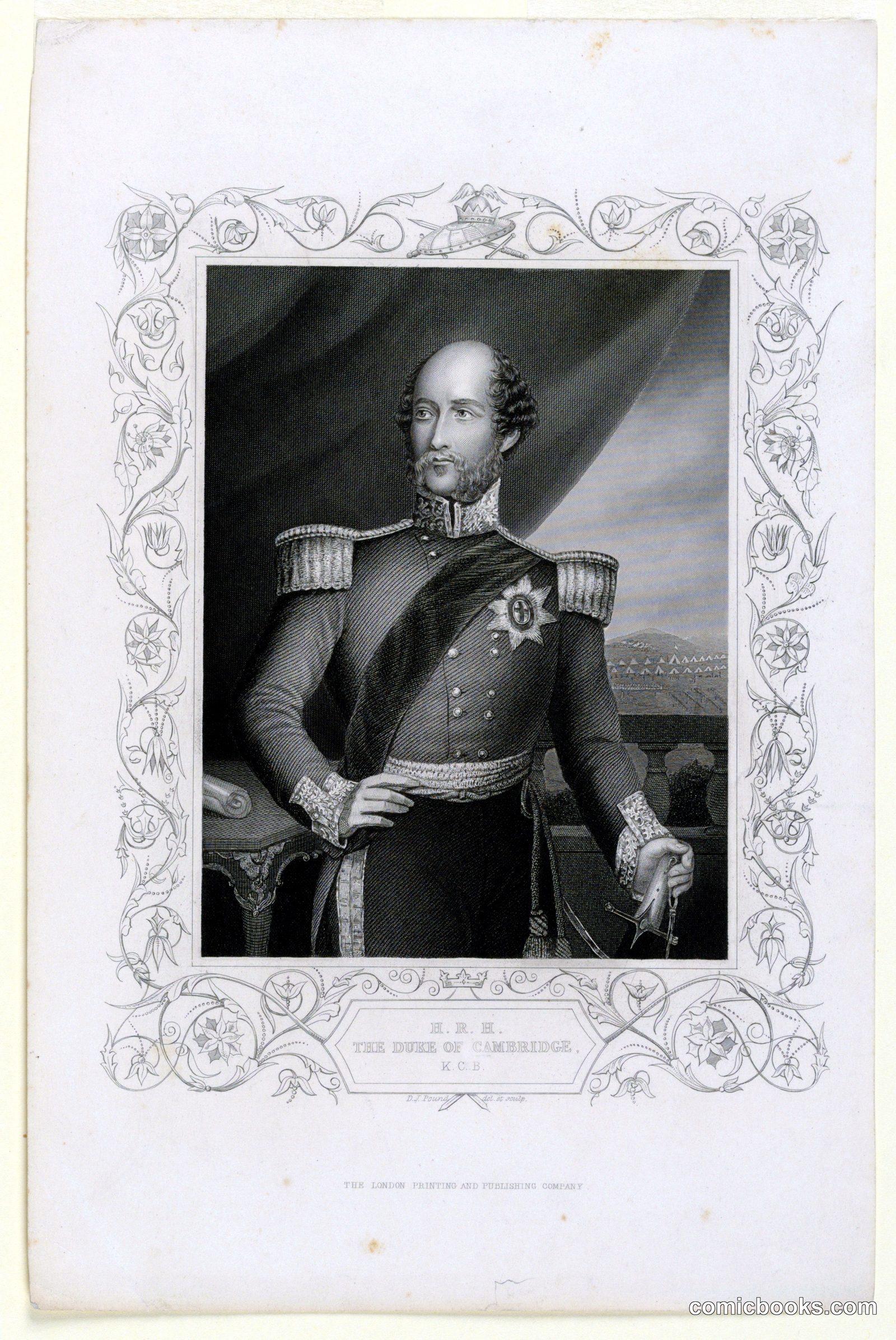 Portrait of Frederick Adolphus, Duke of Cambridge by D. J. Pound, British, active ca. 1860