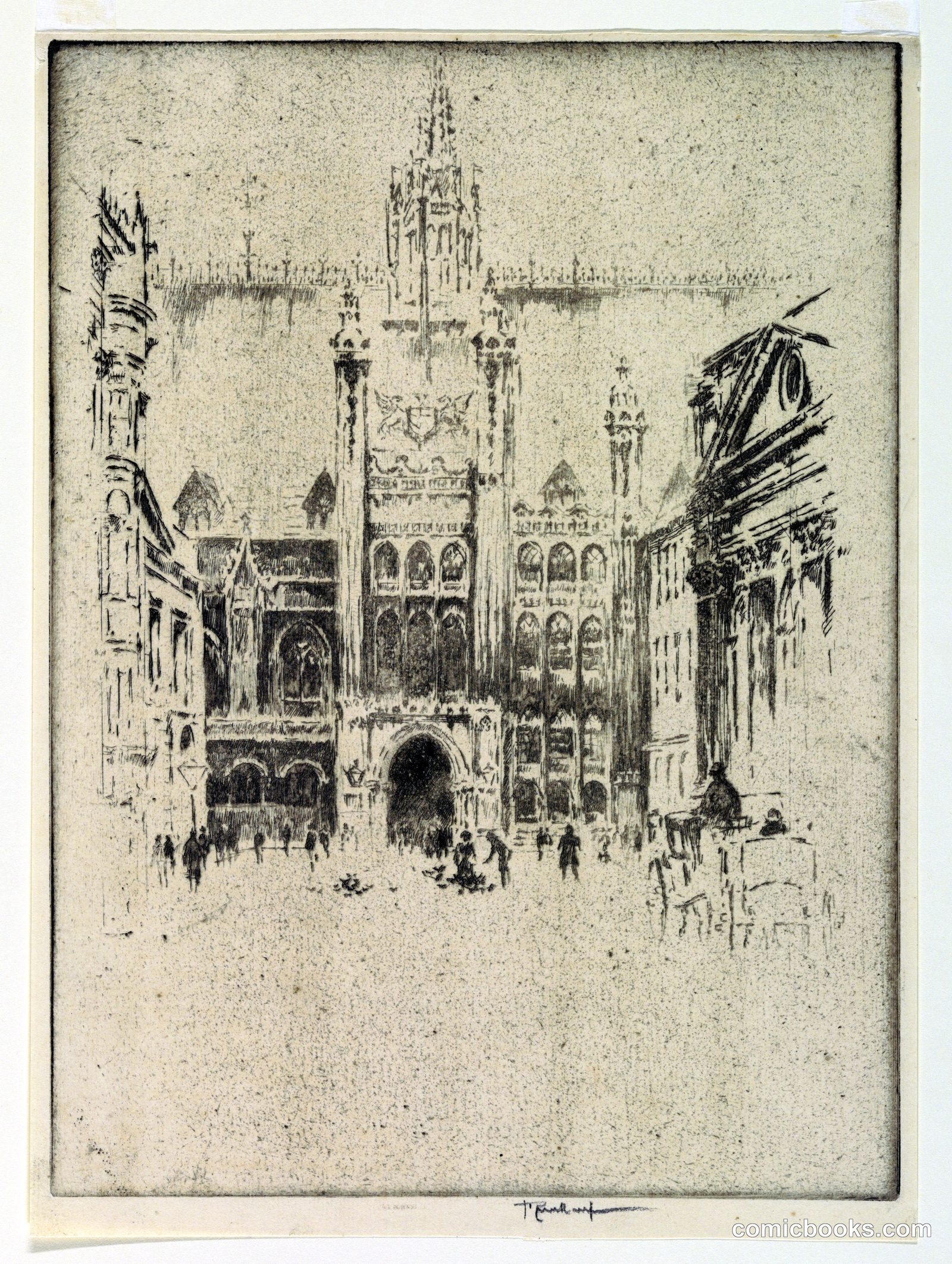 The Guildhall by Joseph Pennell, American, active England, 1857–1926