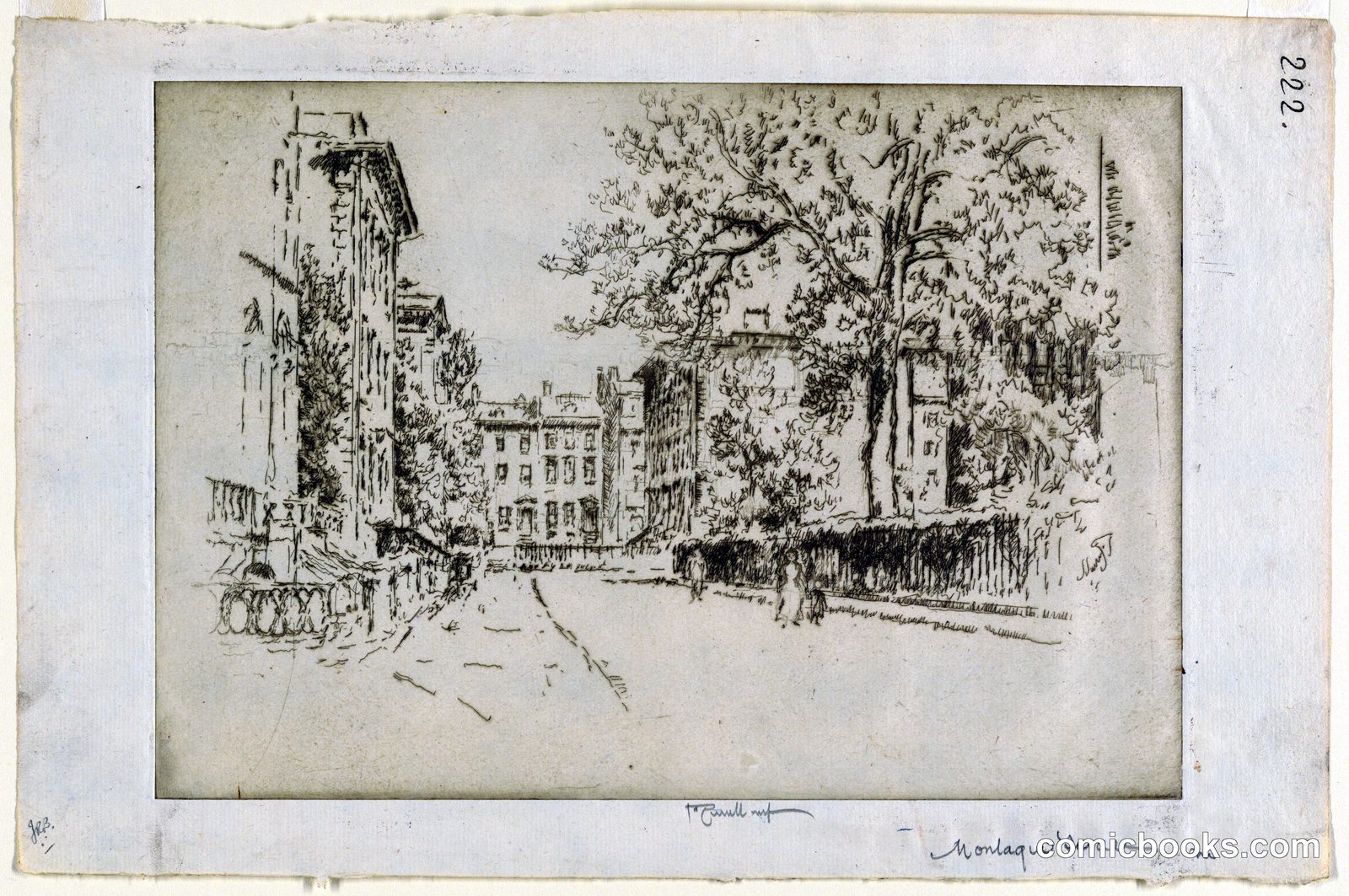 Pierrepont Place, Montague Terrace by Joseph Pennell, American, active England, 1857–1926