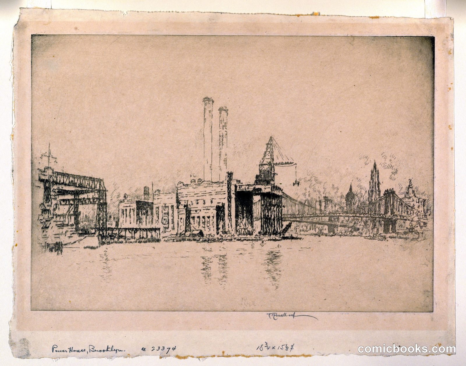 Power House, Brooklyn Edison Works by Joseph Pennell, American, active England, 1857–1926