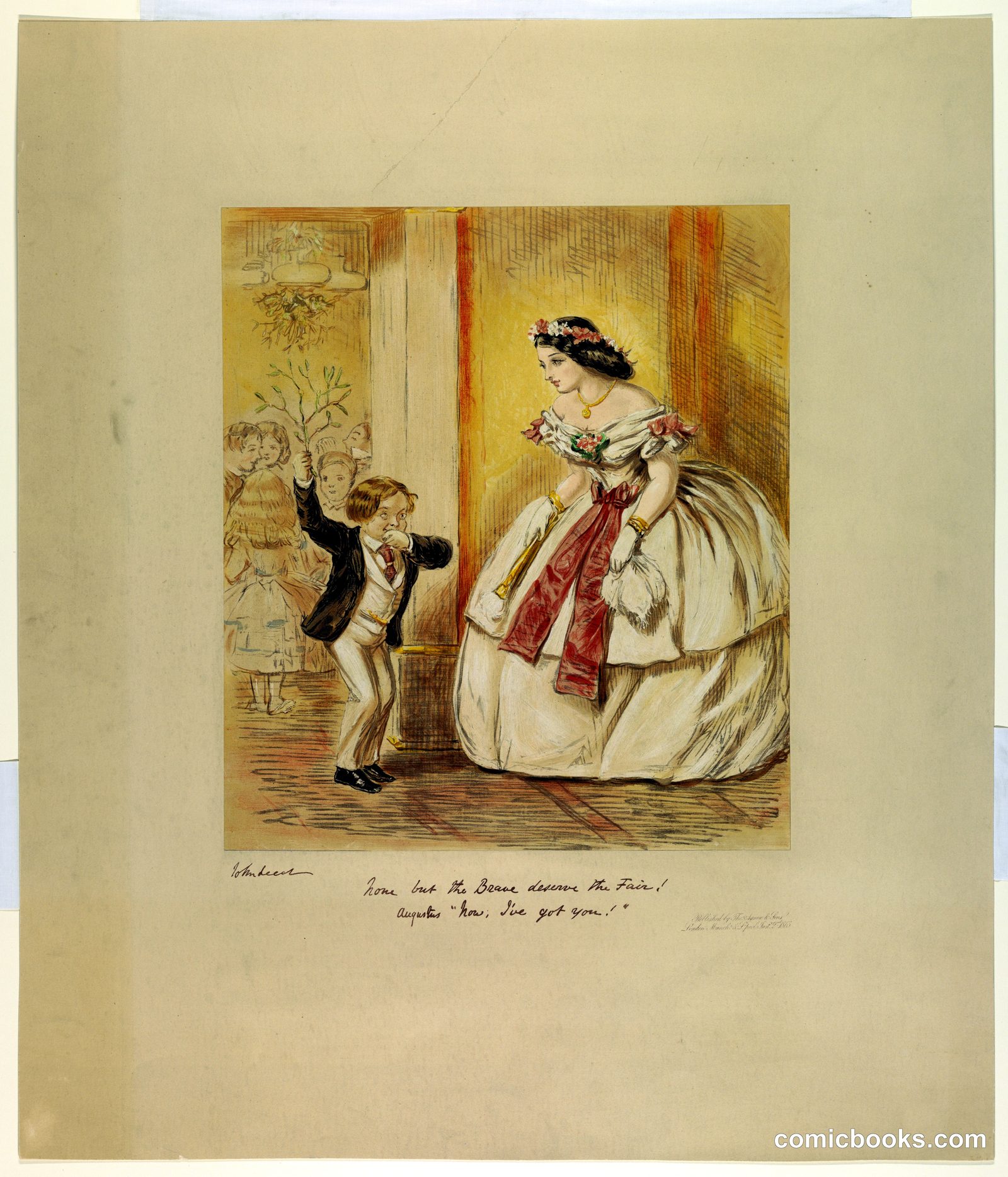None but the Brave deserve the Fair! by John Leech