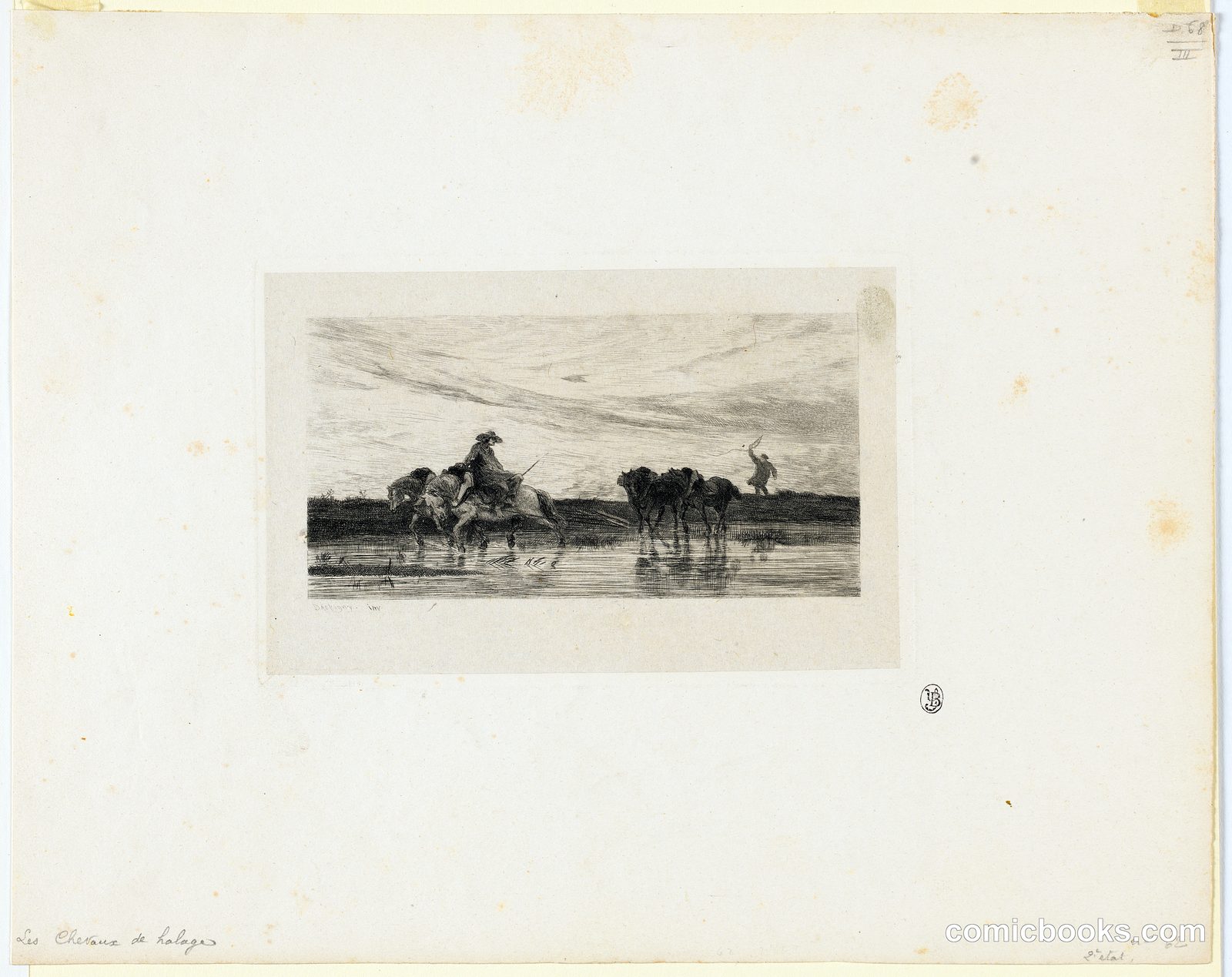 Chevaux de Halage (Towing Horses) by Charles Francois Daubigny