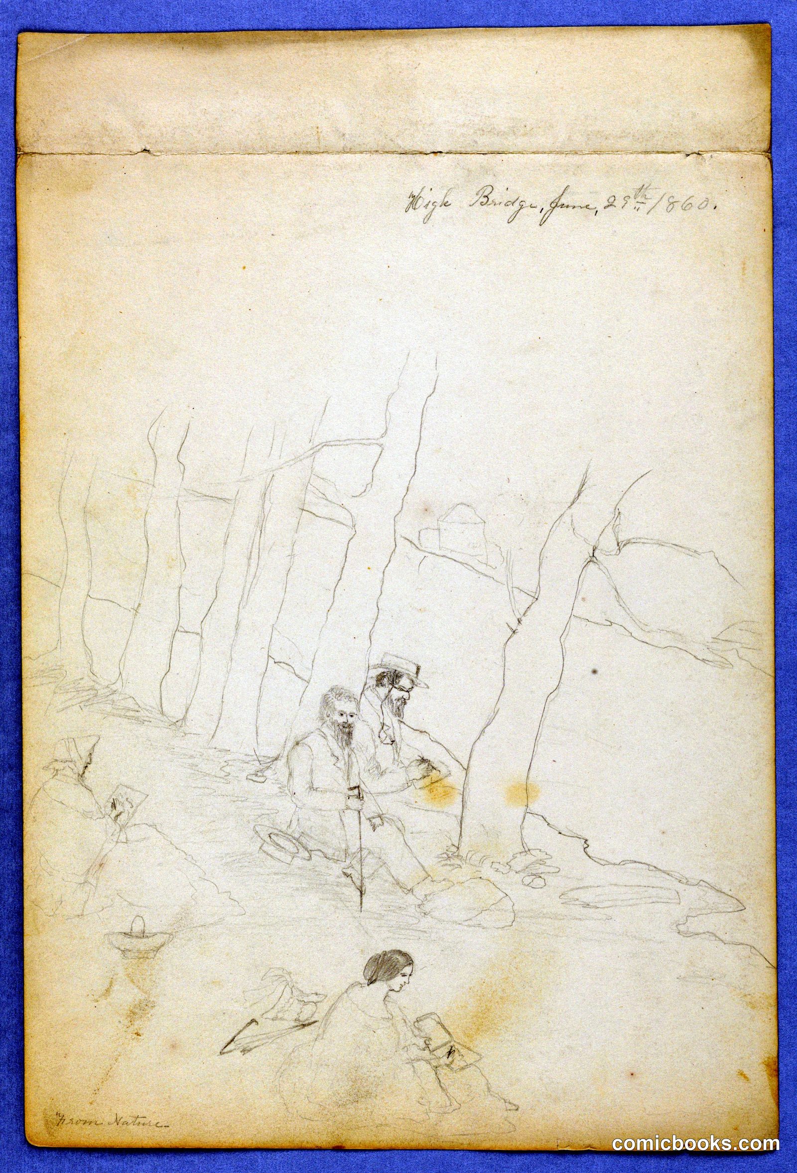 Sketchbook Page: High Bridge, June 25, 1860 by Martha S. Day