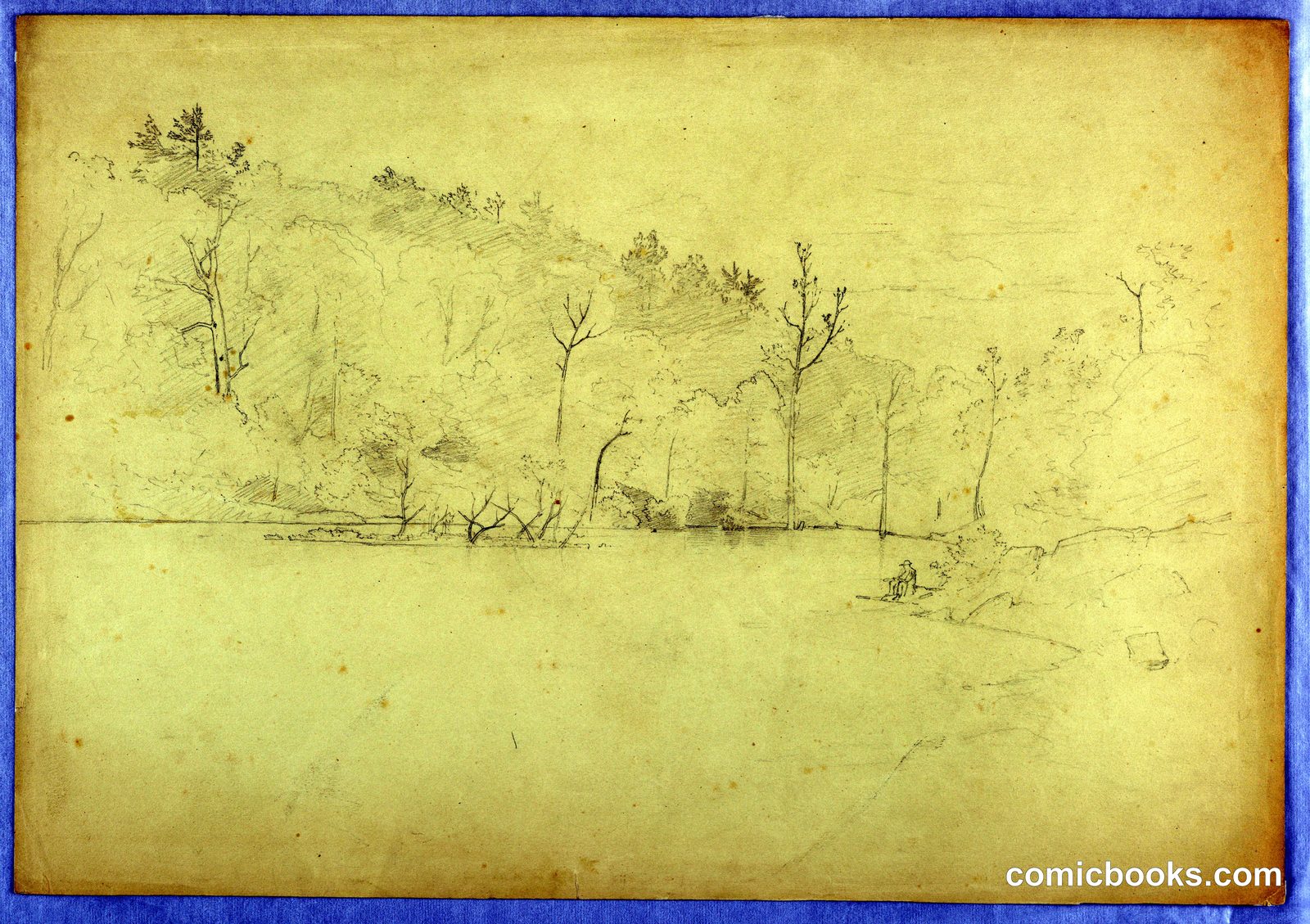 Study of landscape, Delaware River by William Stanley Haseltine, American, 1835–1900