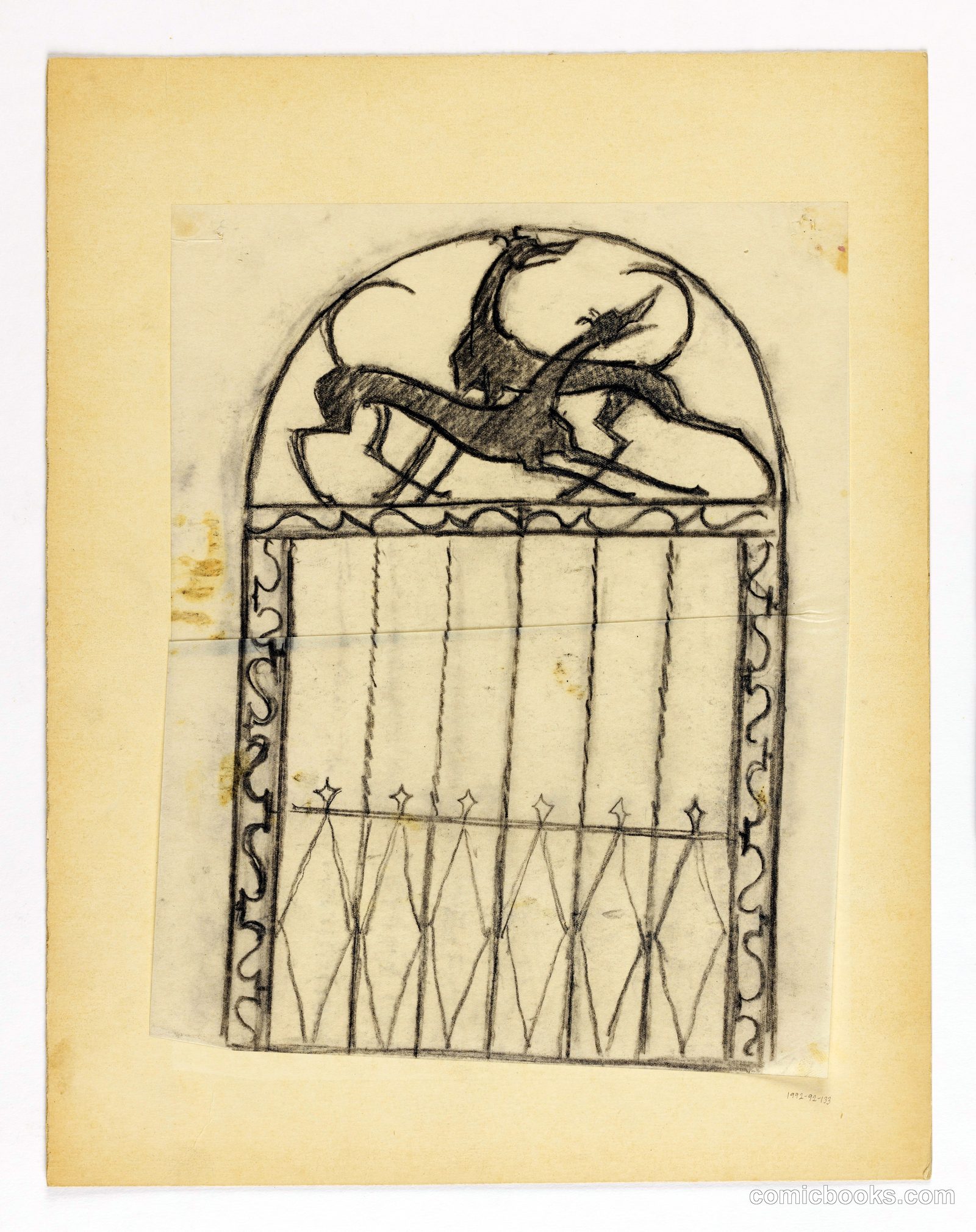 Design for a Gate, Two Hounds by William Hunt Diederich, American, b. Hungary, 1884–1953