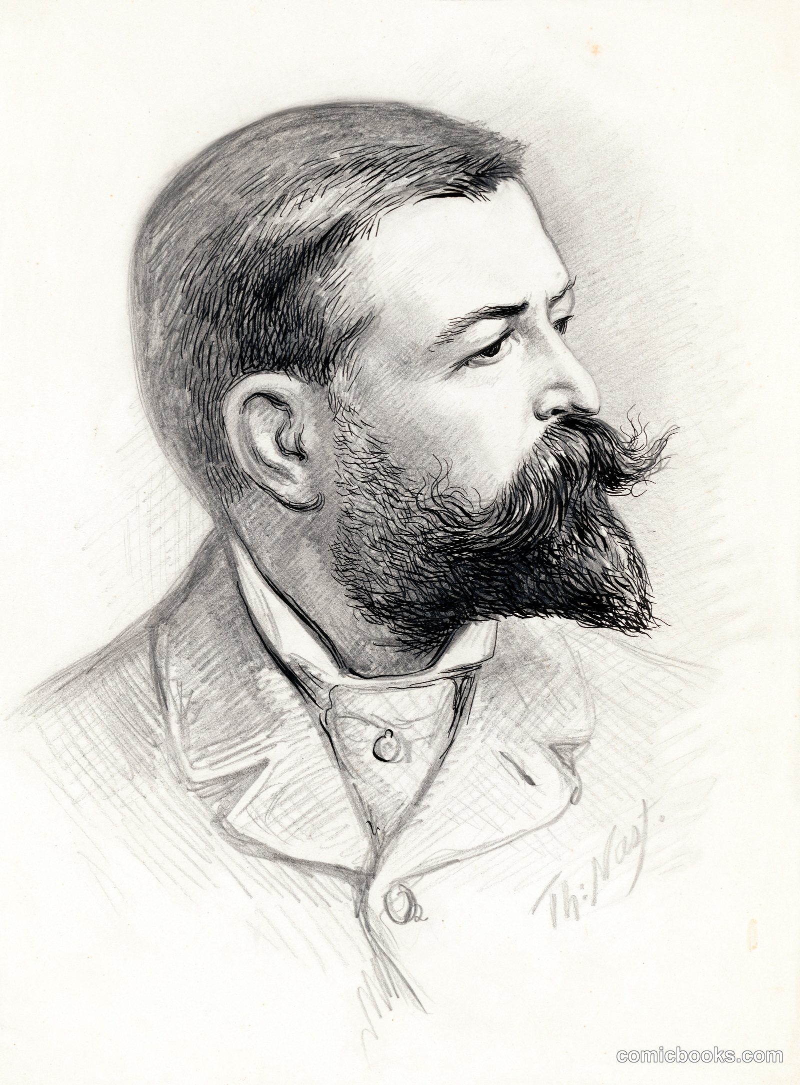 Thomas Nast Self-Portrait by Thomas Nast