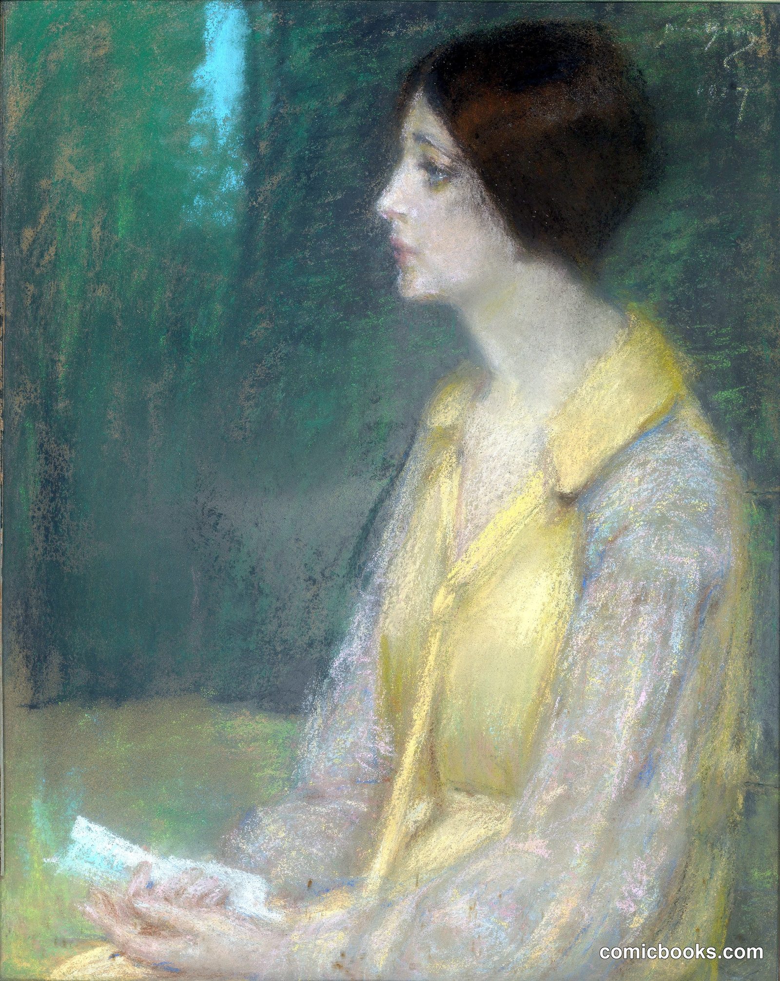 The Letter by Alice Pike Barney, born Cincinnati, OH 1857-died Los Angeles, CA 1931