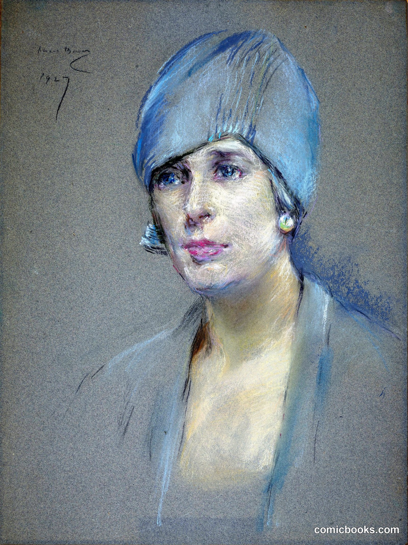 The Visitor (Mrs. Richard P. McCullough) by Alice Pike Barney, born Cincinnati, OH 1857-died Los Angeles, CA 1931