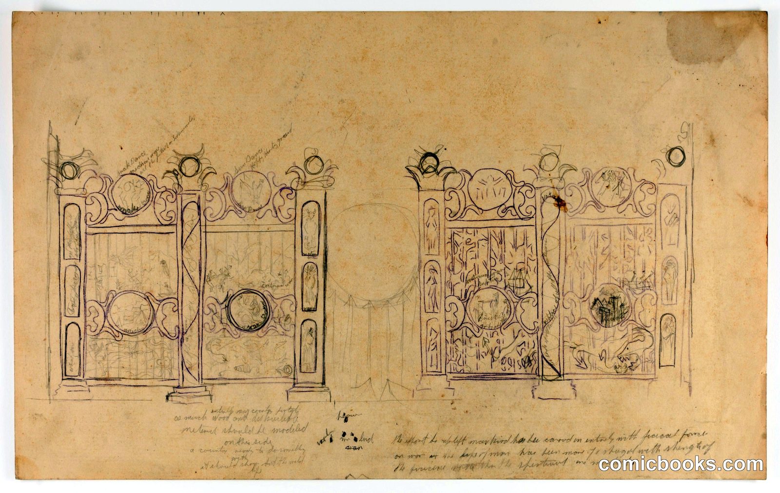 Fence Study by Solon H. Borglum, born Ogden, UT 1868-died Stamford, CT 1922