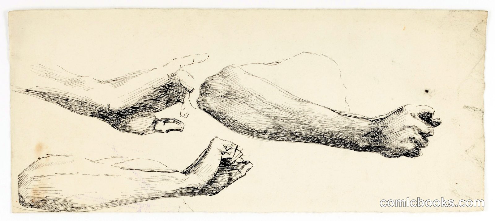 Three Arm Studies by Solon H. Borglum, born Ogden, UT 1868-died Stamford, CT 1922