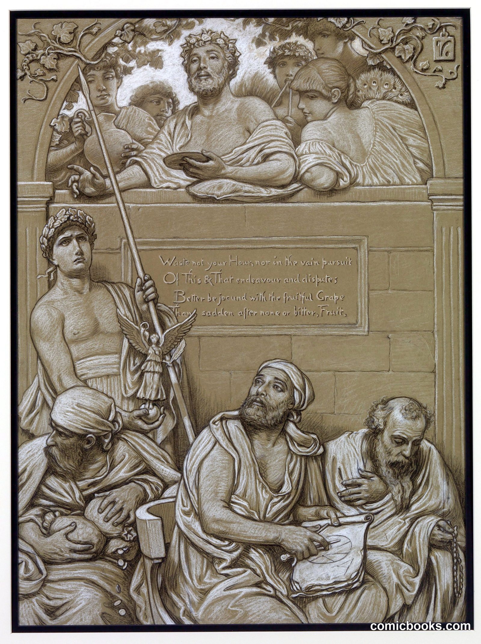 Illustration for Rubáiyát of Omar Khayyám by Elihu Vedder, born New York City 1836-died Rome, Italy 1923