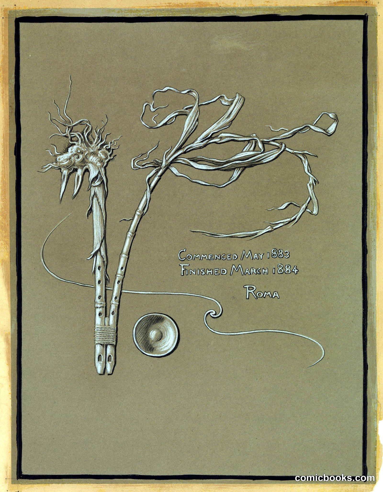 Illustration for Rubáiyát of Omar Khayyám by Elihu Vedder, born New York City 1836-died Rome, Italy 1923