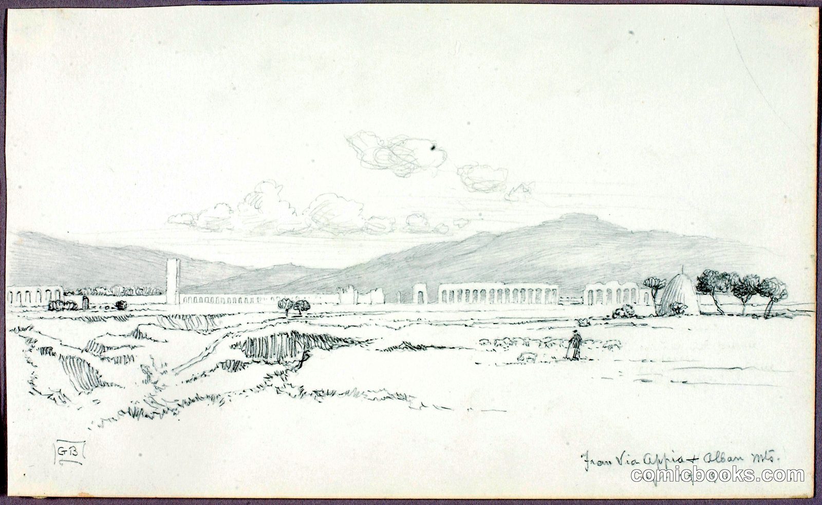 From Via Appia and Alban Mountains by George Elbert Burr, born Monroe Falls, OH 1859-died Phoenix, AZ 1939