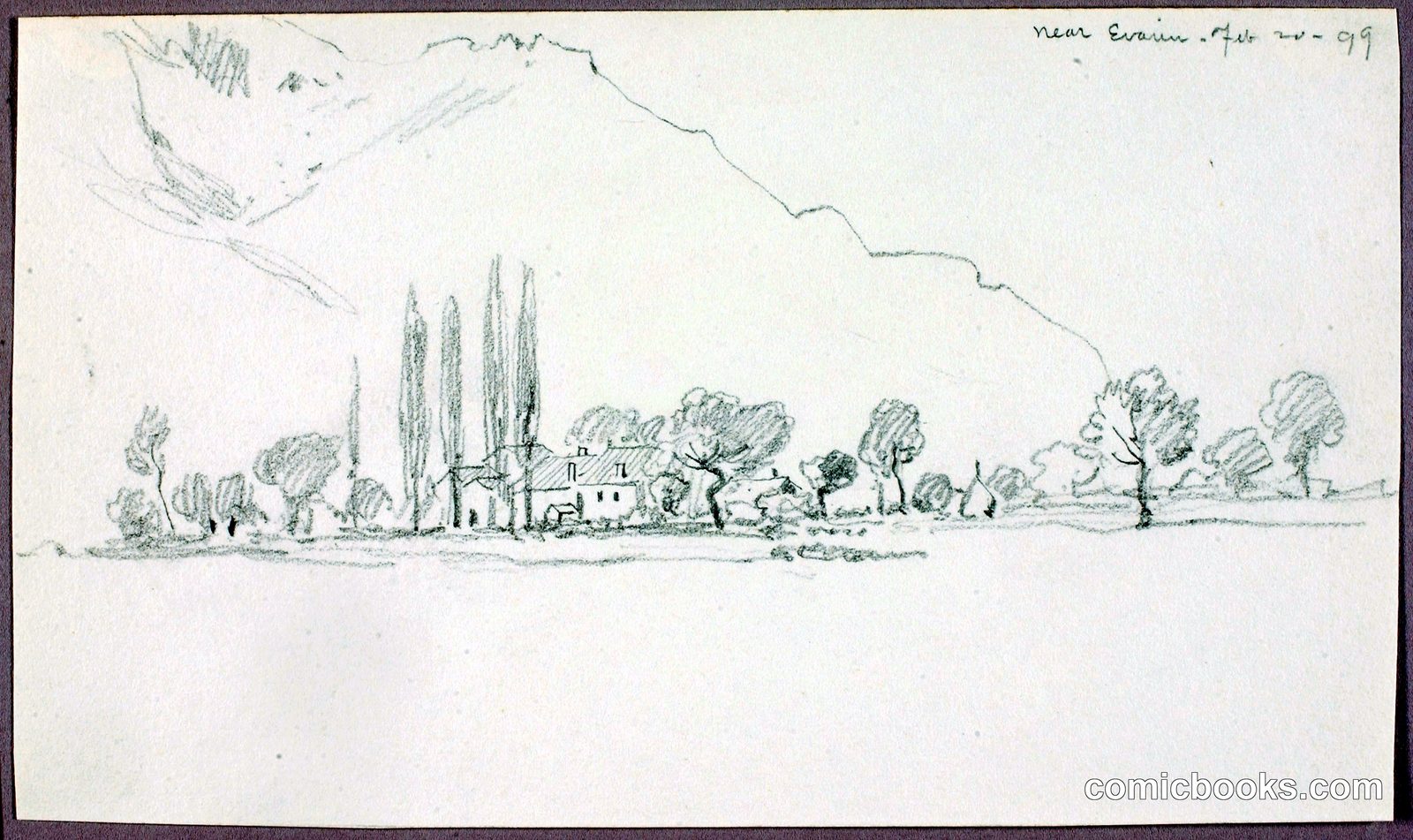 Near Evian by George Elbert Burr, born Monroe Falls, OH 1859-died Phoenix, AZ 1939