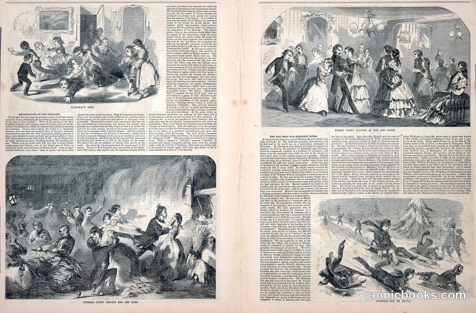 Holiday Scenes and Winter Games by Winslow Homer, born Boston, MA 1836-died Prout's Neck, ME 1910