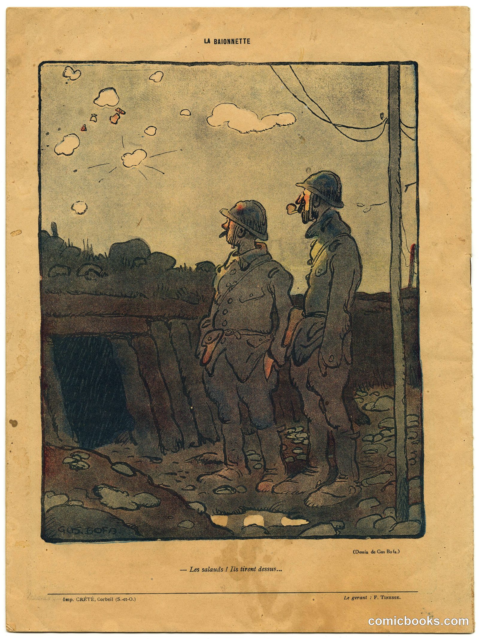 La Baïonnette: "Les salauds! Ils tirent dessus..." by europeana19141918:agent/e1e1f05b1f37490b9b30a8514705ea50