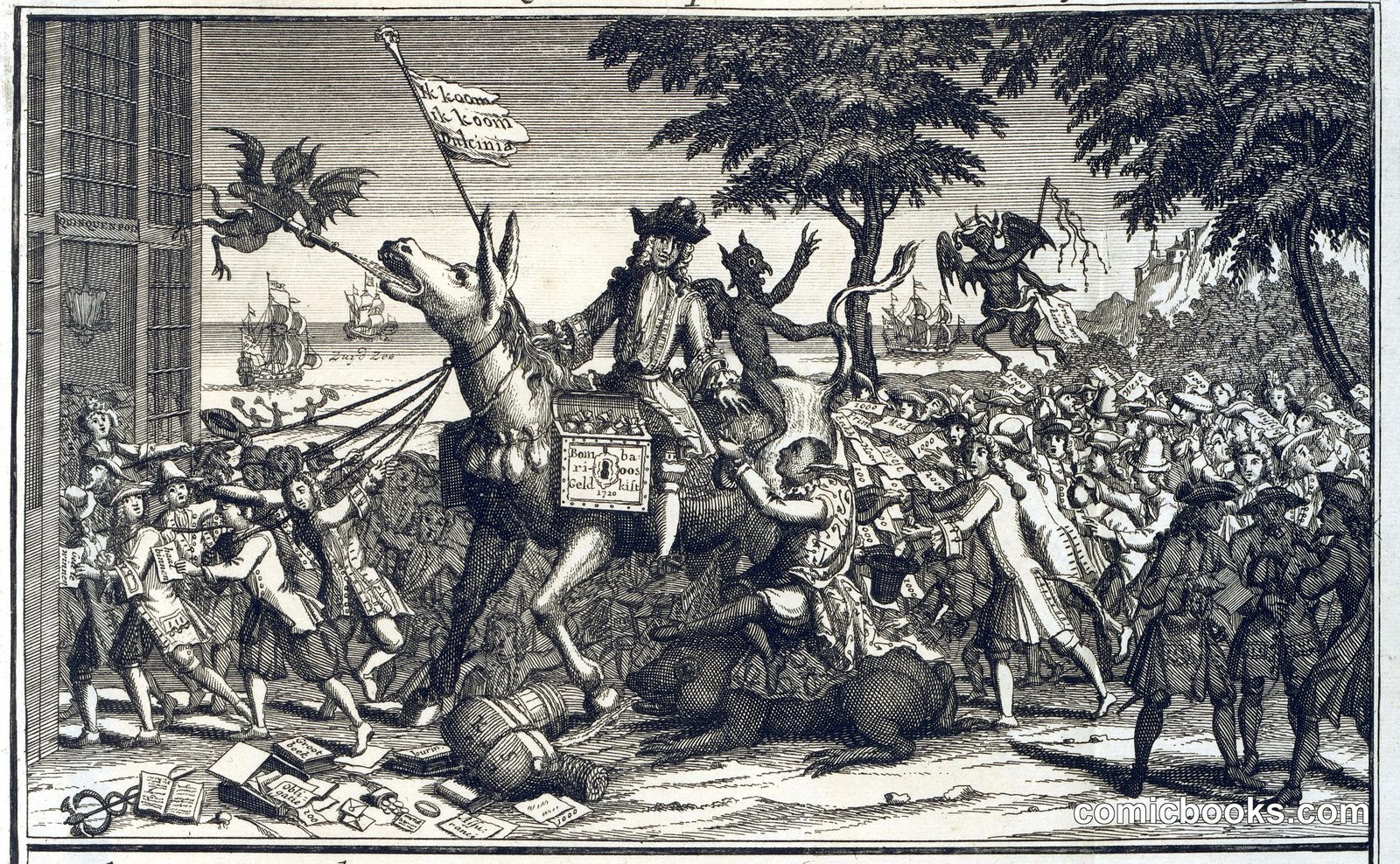 John Law on the Donkey of Sancho Panza