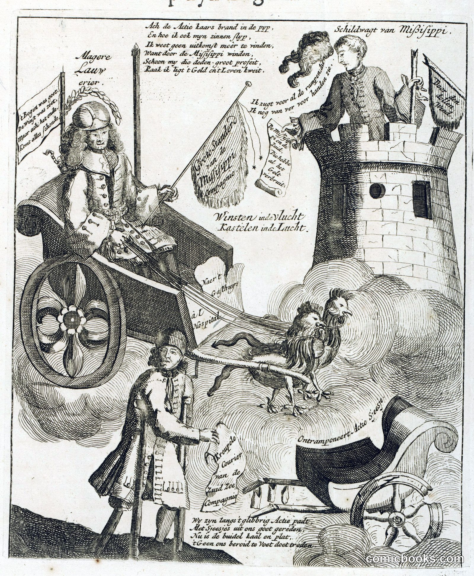 John Law, Inventor of the Wind Business, in His Triumphal Carriage