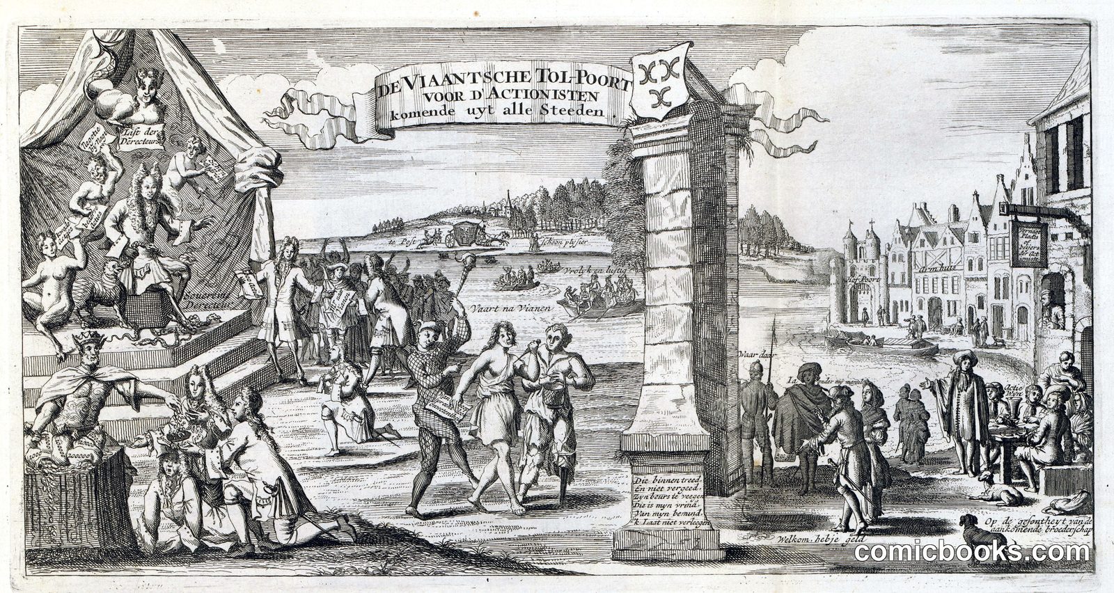 De Viaantsche Tol-Poort voor d'Actionisten (The Toll Gate of Vianen for the Actionists)