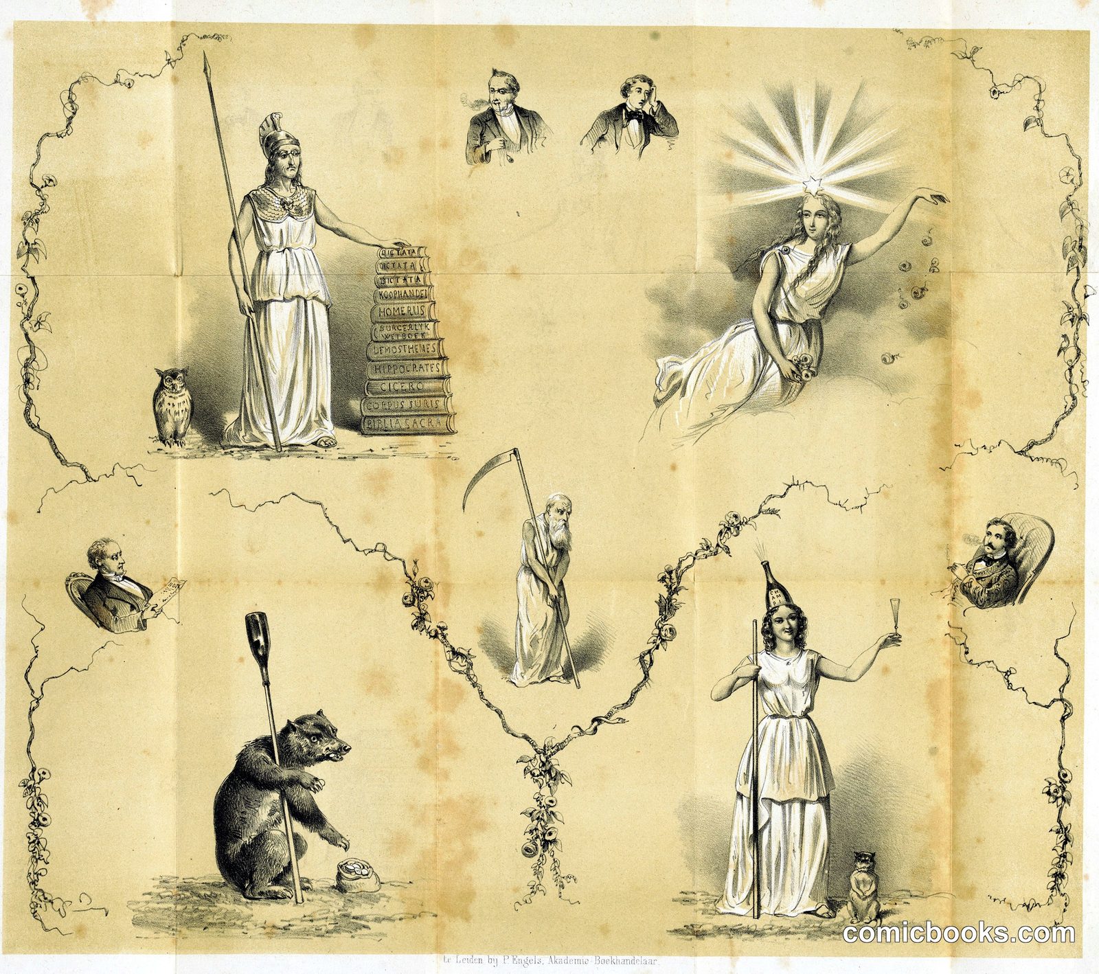 Allegorical Satire from a Student Almanac