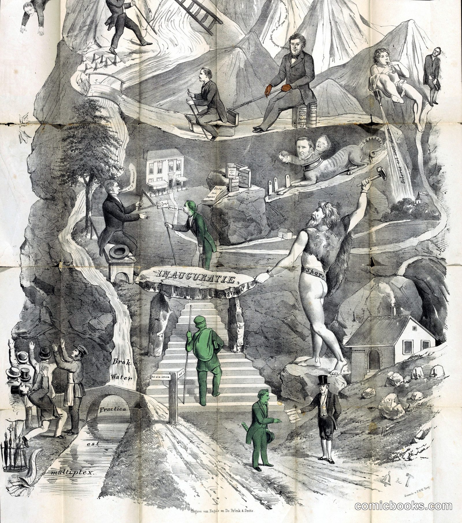 Inauguration [Cave Scene with Academic Figures]
