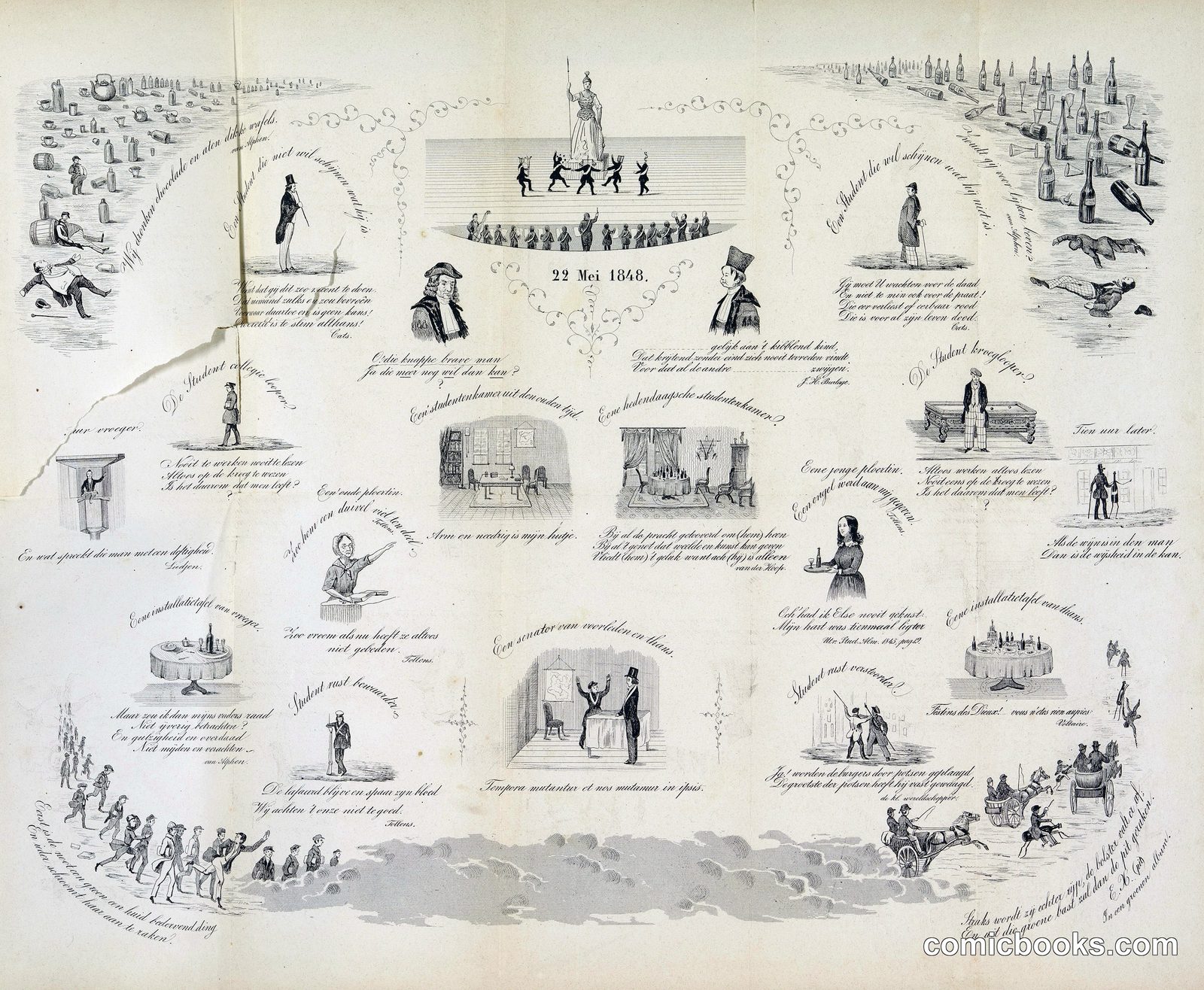Dutch Student Satire, 29 May 1848
