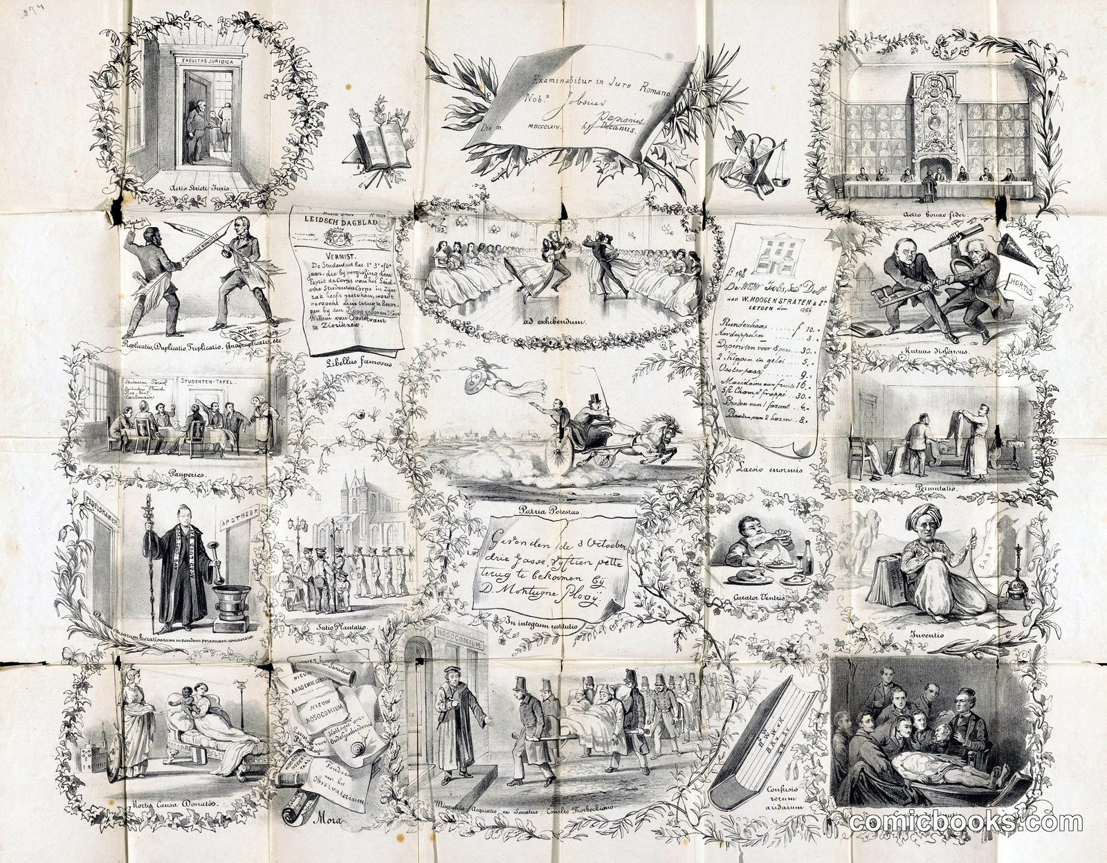 Student Life: A Leidse Studentenalmanak Print
