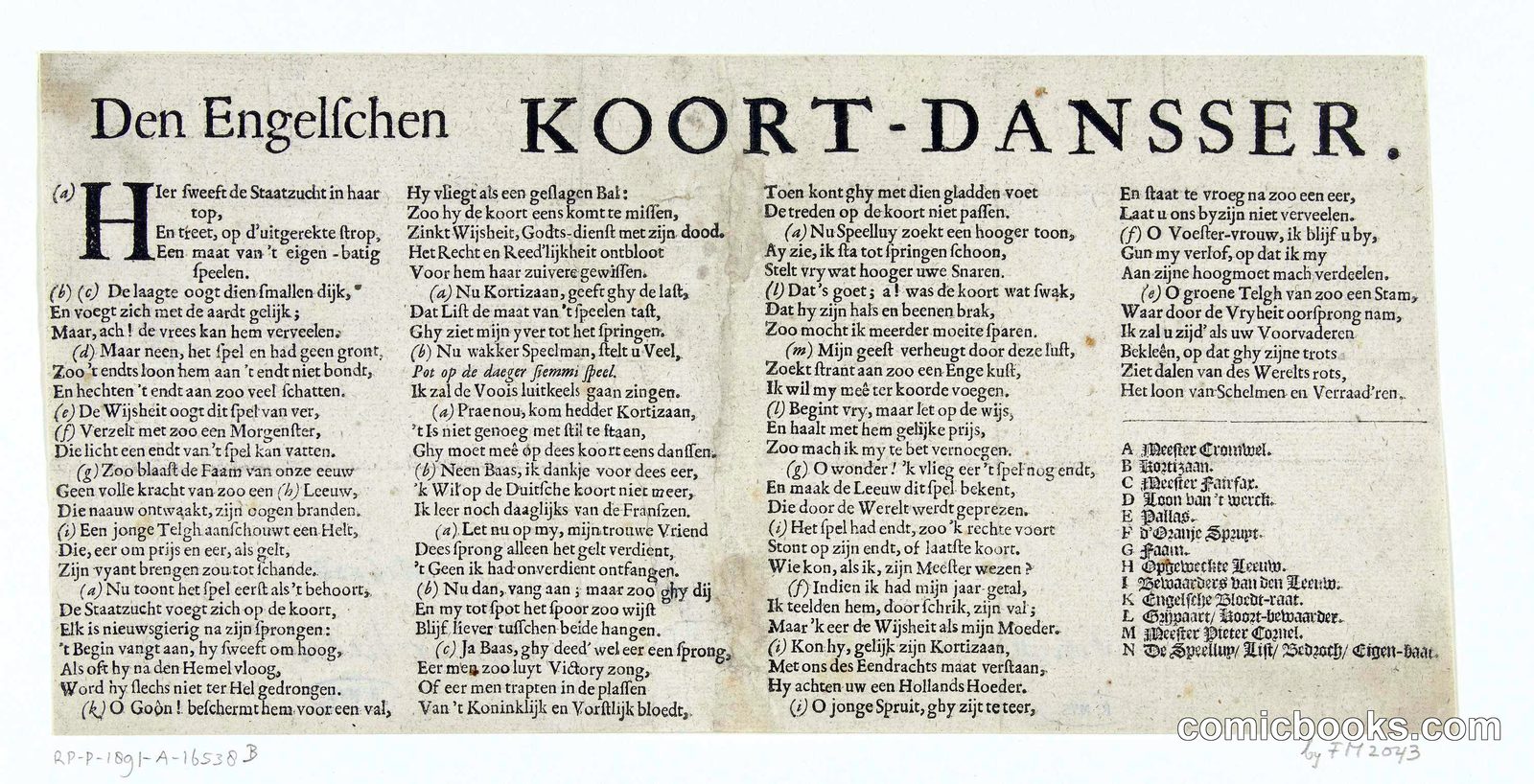 Den Engelfschen Koort-Dansser (The English Rope-Dancer)