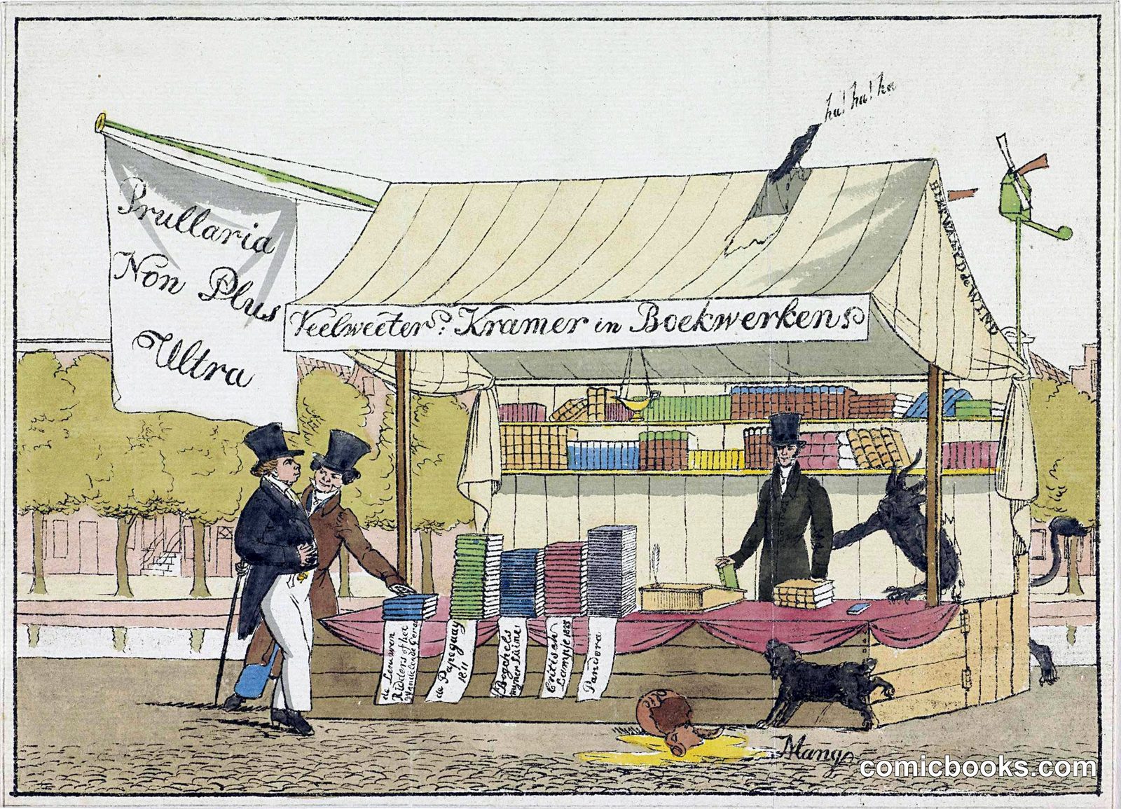 Satirical Print on Writer and Publisher Antony Cramer