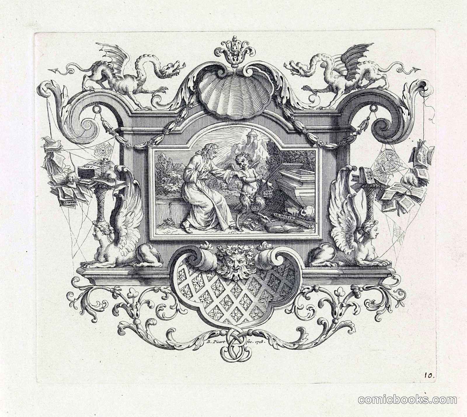 Nicolas Boileau with a Satyr