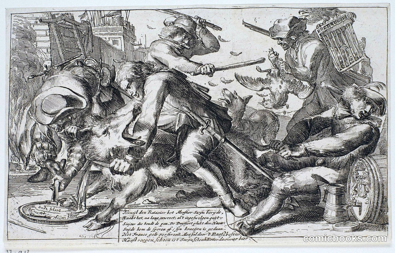 Political Satire on the Treaty of Münster, 1674