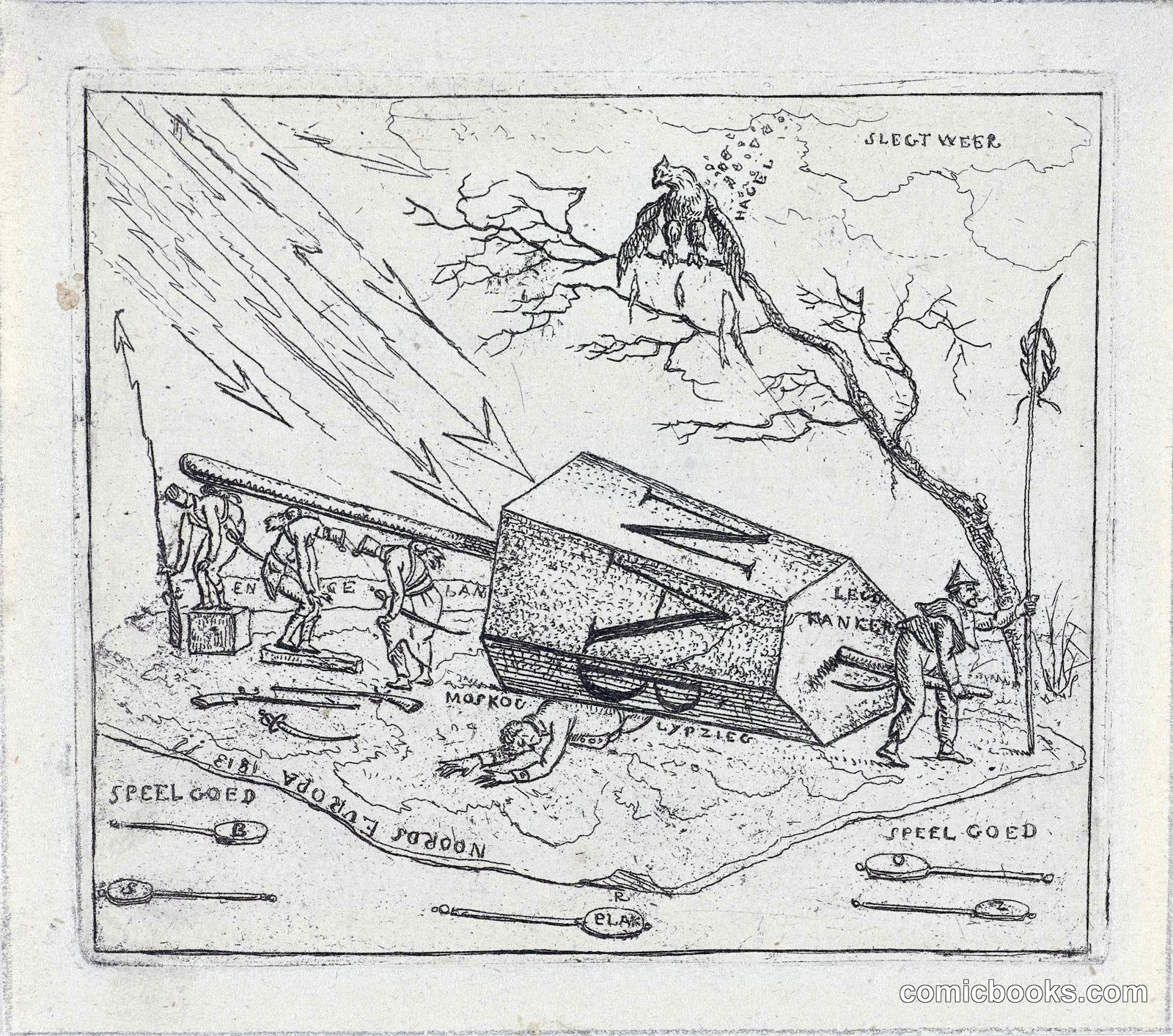 Napoleon Crushed Under a Hexagonal Block