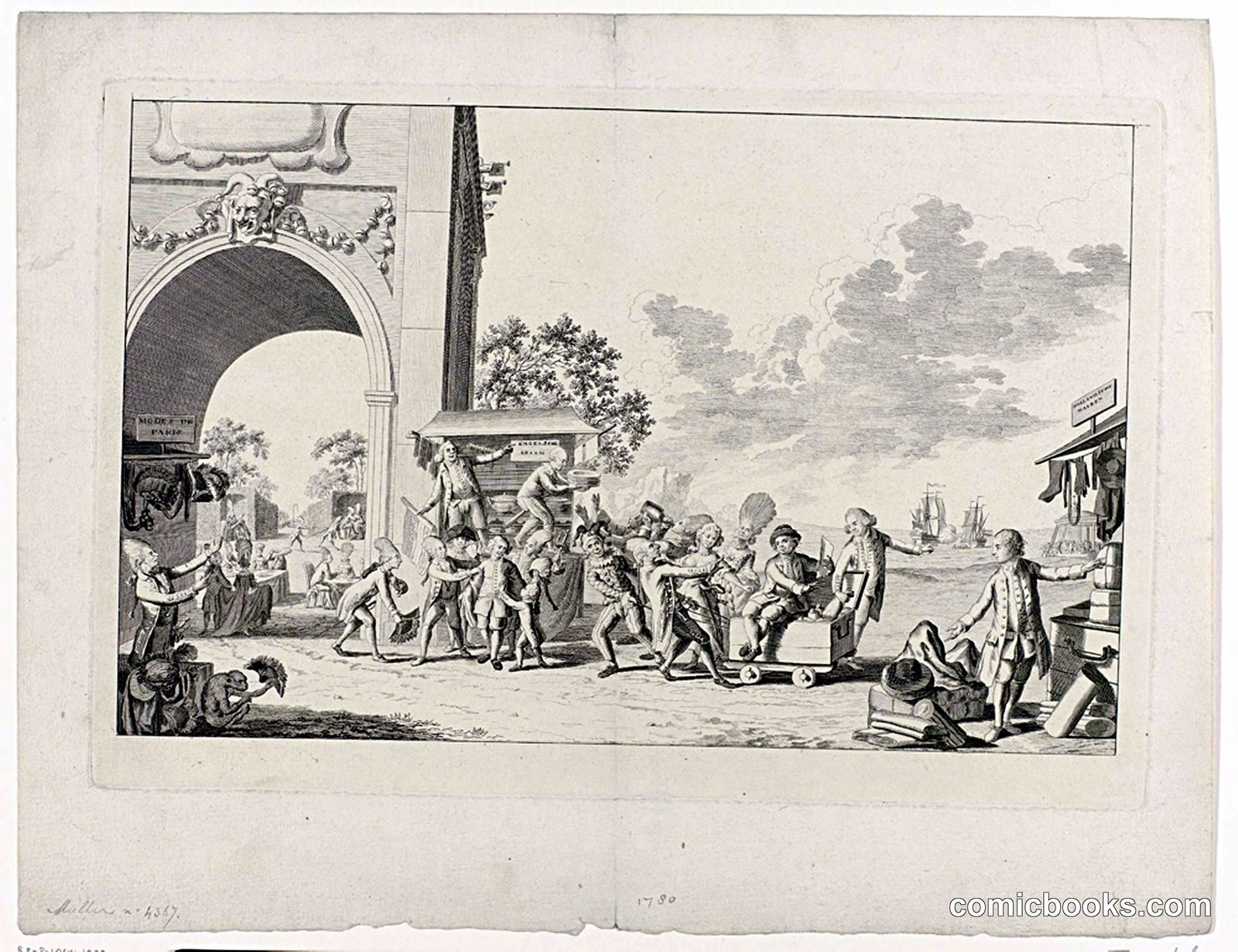 Dutch Political Satire on Pro-English Sentiment, 1780