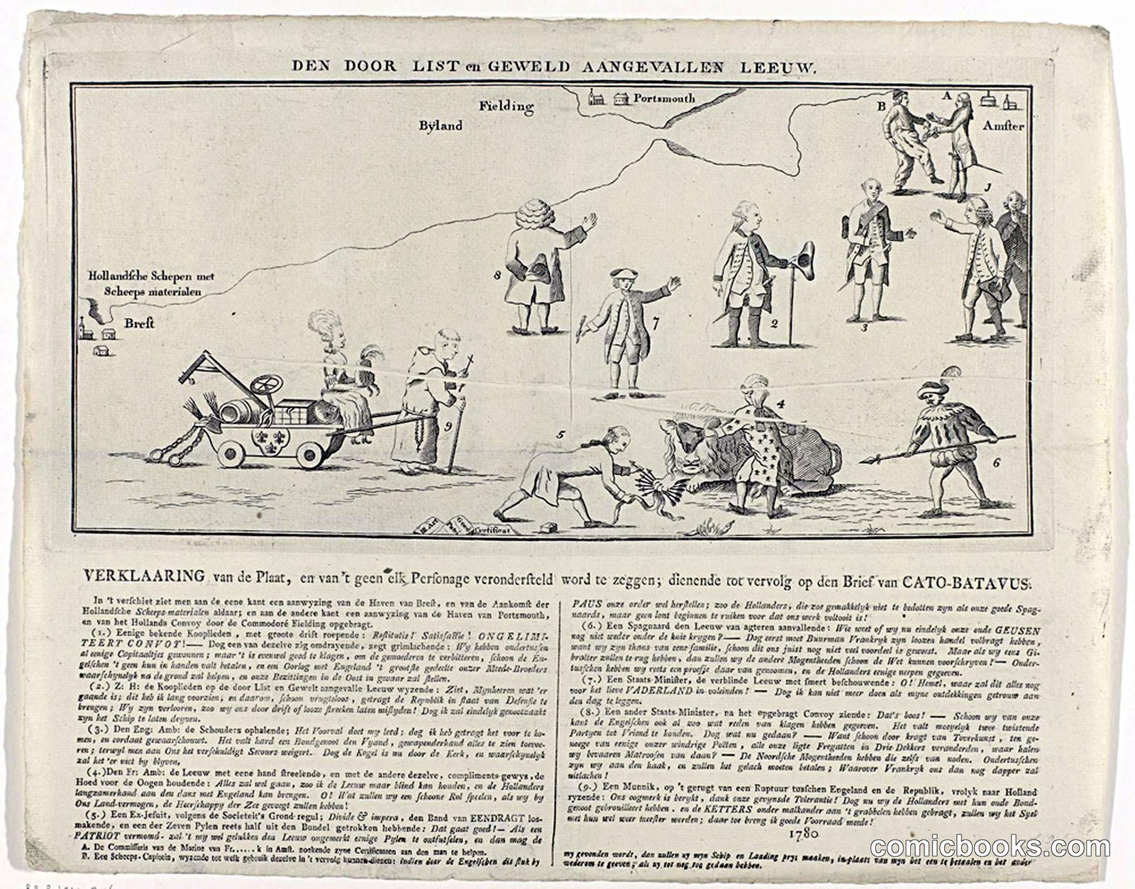 De Nederlandse Leeuw door list en geweld aangevallen (The Dutch Lion Attacked by Cunning and Force)