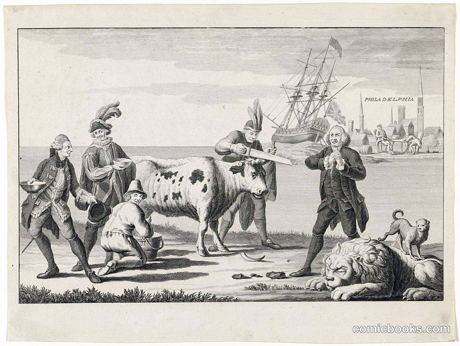 Dutch Political Satire on English Losses in America