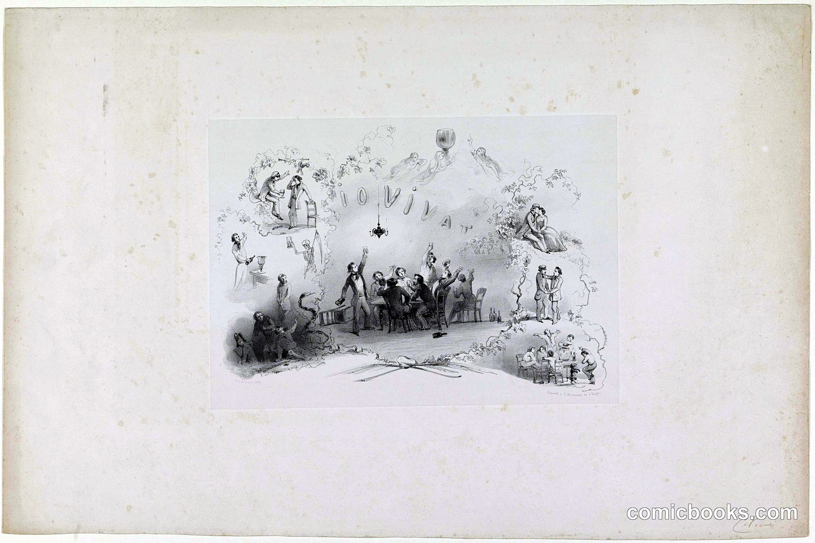 Olivia: A Student Almanac Satirical Print