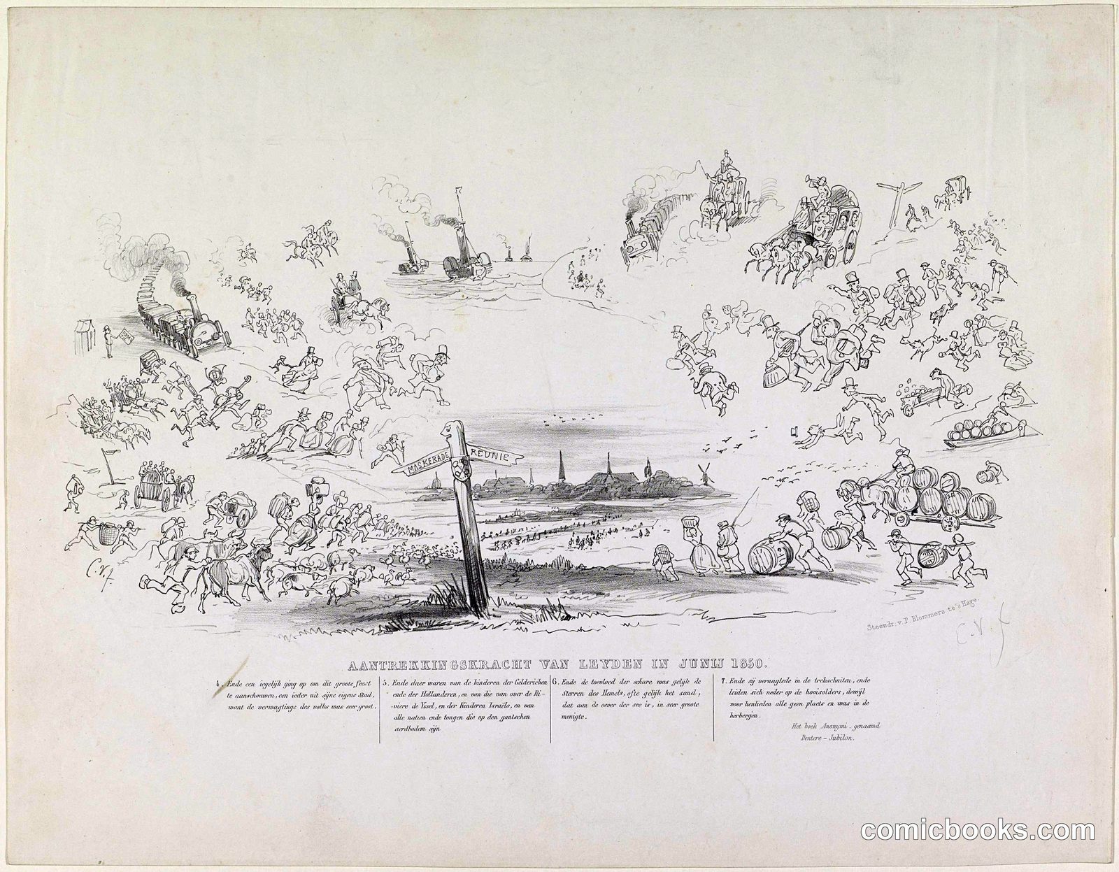 Aantekening Schlacht van Leyden in Juni 1850