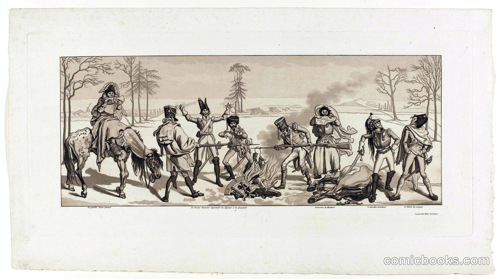 Satirical Print on Napoleon's Retreat from Russia