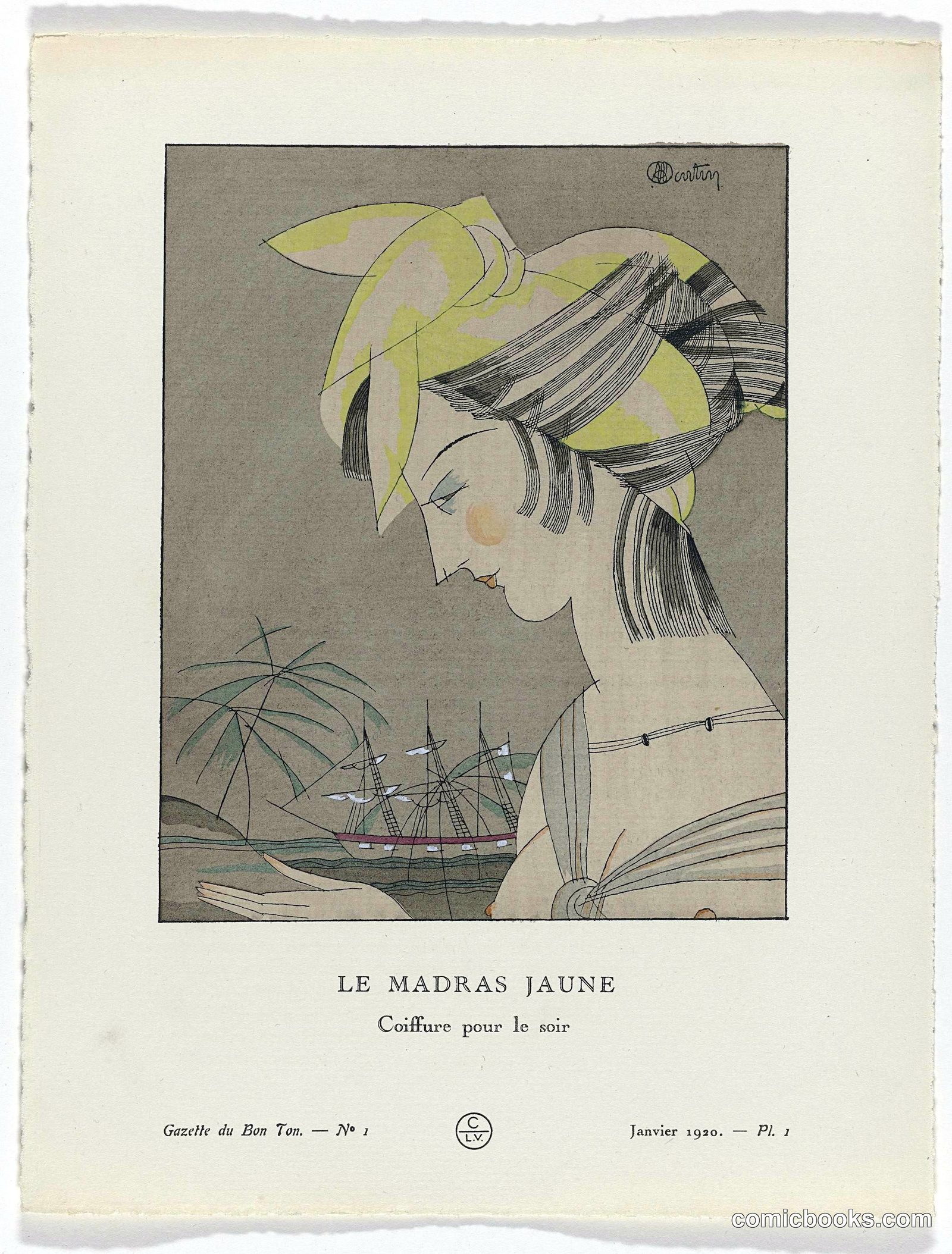 Le Madras Jaune (The Yellow Madras): Evening Coiffure